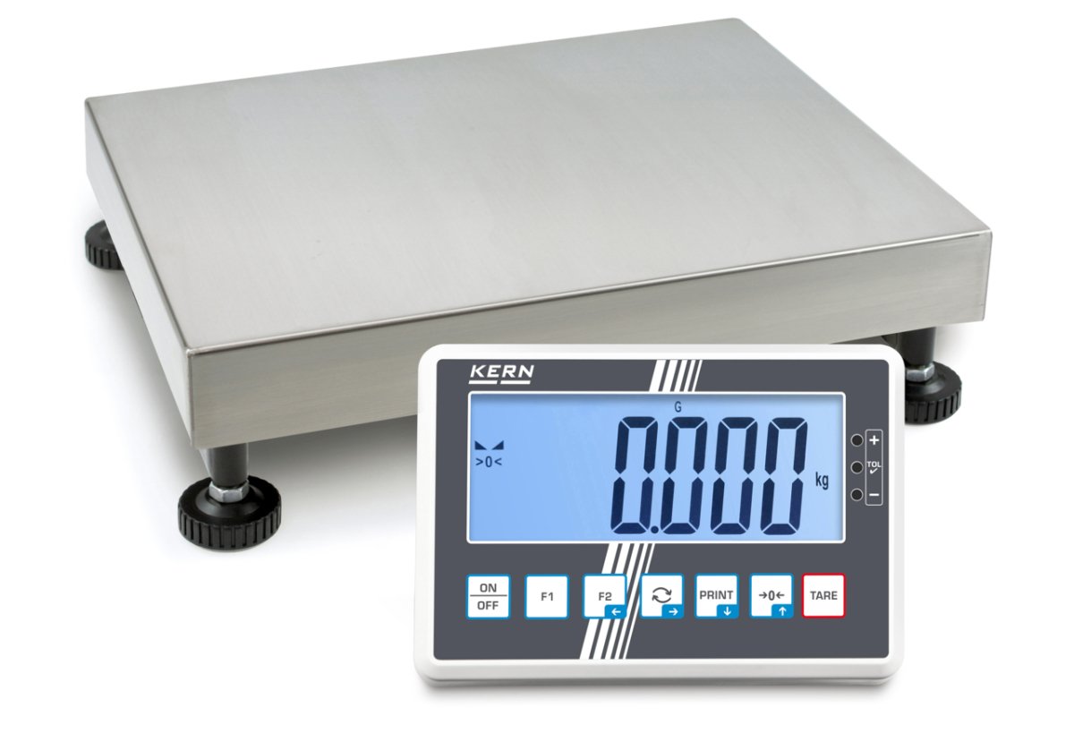 KERN & SOHN IFC 150K-3 IFC Platform Scale, 150 kg Capacity, 0.005 kg Readability, IP65 Rated, LCD with Backlight, RS-232 / USB - IFC 150K-3 - Weigh Platforms - KERN & SOHN - Weighcore