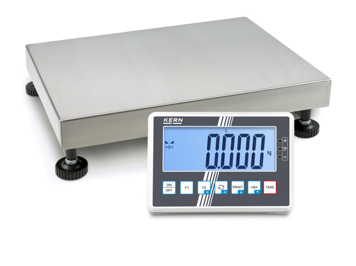 KERN & SOHN IFC 150K-3L IFC Platform Scale, 150 kg Capacity, 0.005 kg Readability, IP65 Rated, LCD with Backlight, RS-232 / USB - IFC 150K-3L - Weigh Platforms - KERN & SOHN - Weighcore
