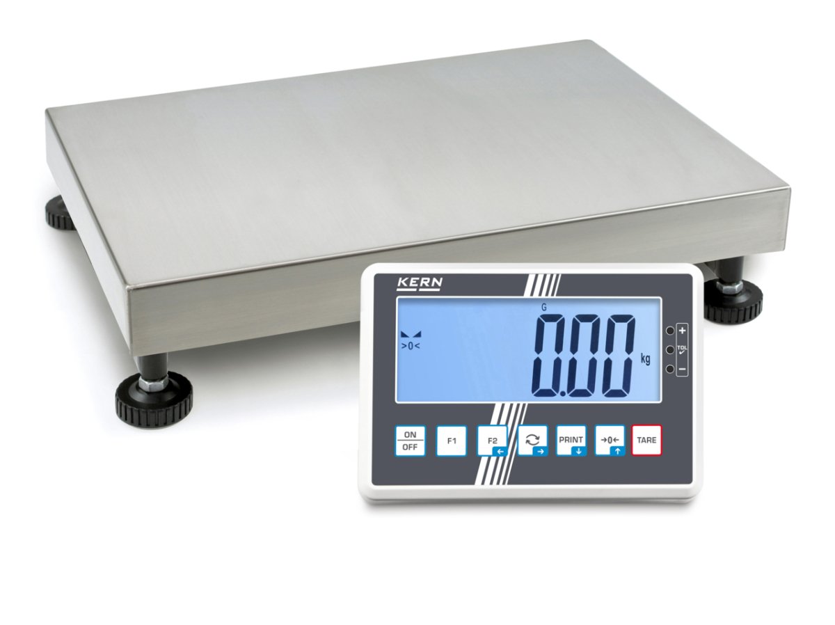 KERN & SOHN IFC 600K-2 IFC Platform Scale, 600 kg Capacity, 0.02 kg Readability, IP65 Rated, LCD with Backlight, RS-232 / USB - IFC 600K-2 - Weigh Platforms - KERN & SOHN - Weighcore