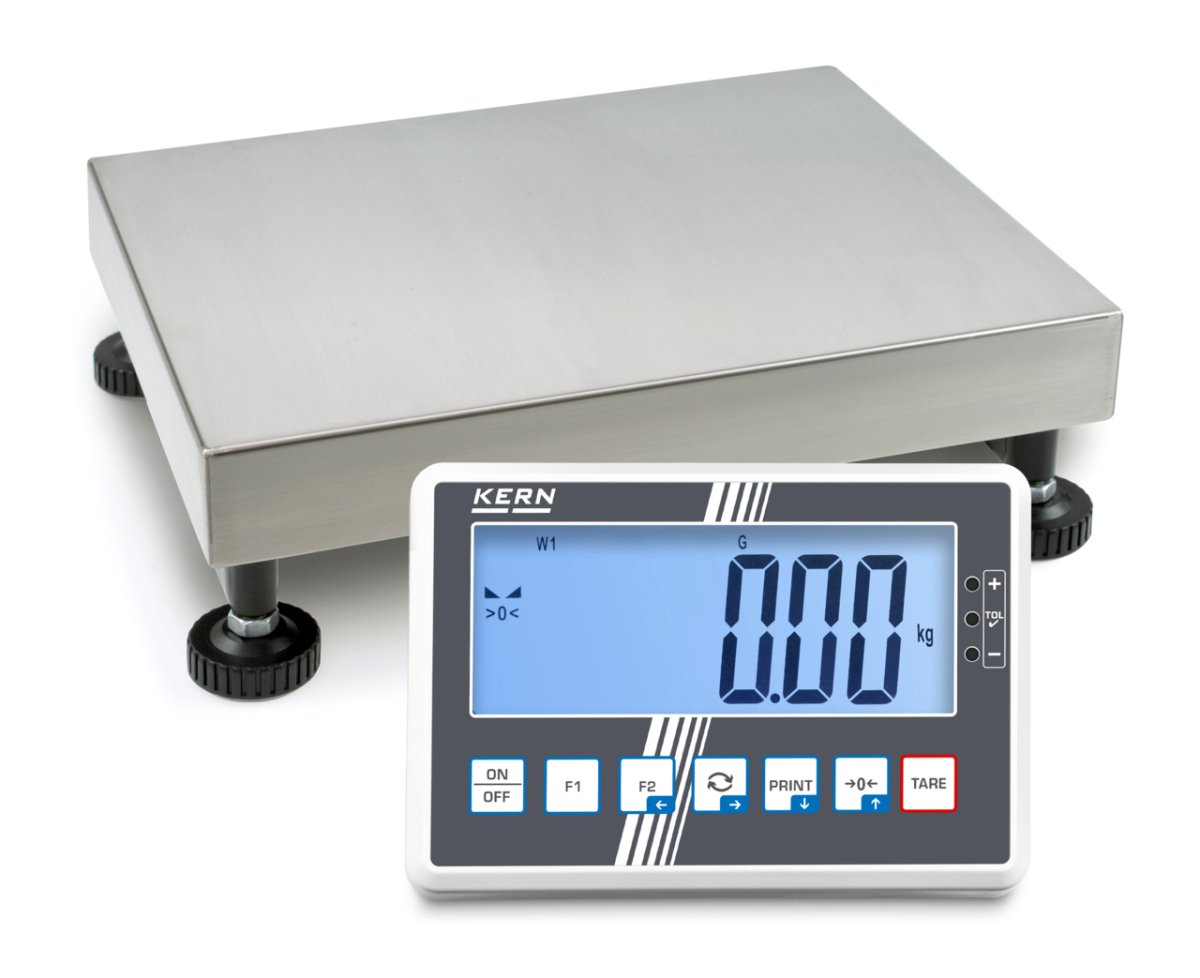 KERN & SOHN IFC 60K10DM IFC Platform Scale, 60 kg Capacity, 0.02 kg Readability, IP65 Rated, USB / Bluetooth - IFC 60K10DM - Weigh Platforms - KERN & SOHN - Weighcore