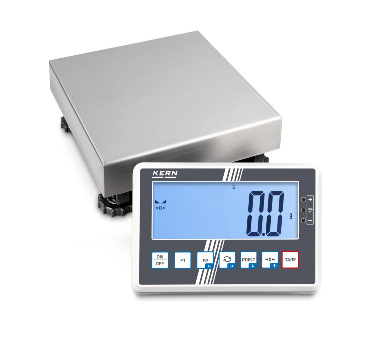 KERN & SOHN IFC 6K-4S IFC Platform Scale, 6000 g Capacity, 0.2 g Readability, IP65 Rated, LCD with Backlight, RS-232 / USB - IFC 6K-4S - Weigh Platforms - KERN & SOHN - Weighcore