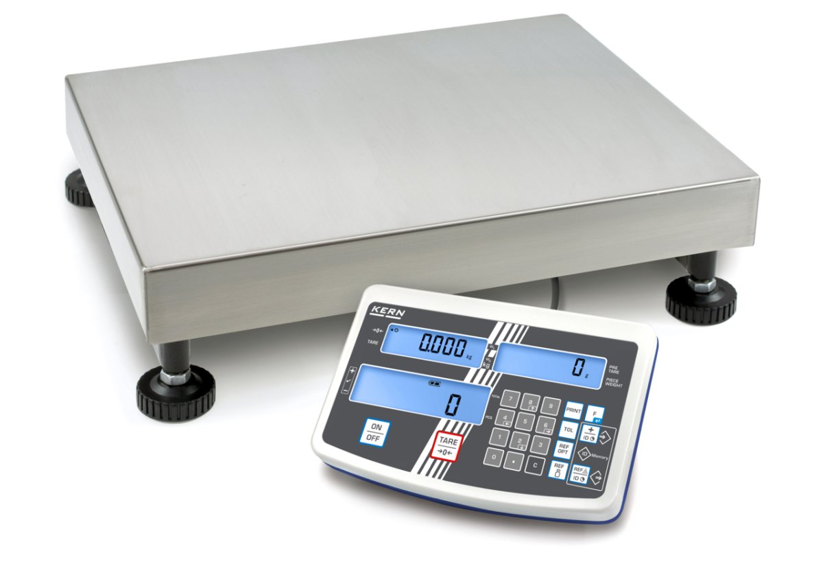KERN & SOHN IFS 60K-2LM IFS Counting Scale, 60 kg Capacity, 0.02 kg Readability, IP65 Rated, RS-232 - IFS 60K-2LM - Counting Scales - KERN & SOHN - Weighcore