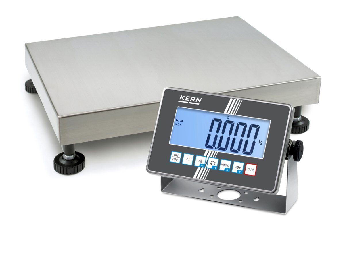 KERN & SOHN IXC 100K-3L IXC Platform Scale, 150 kg Capacity, 0.005 kg Readability, IP68 Rated, LCD with Backlight, USB / Bluetooth - IXC 100K-3L - Weigh Platforms - KERN & SOHN - Weighcore
