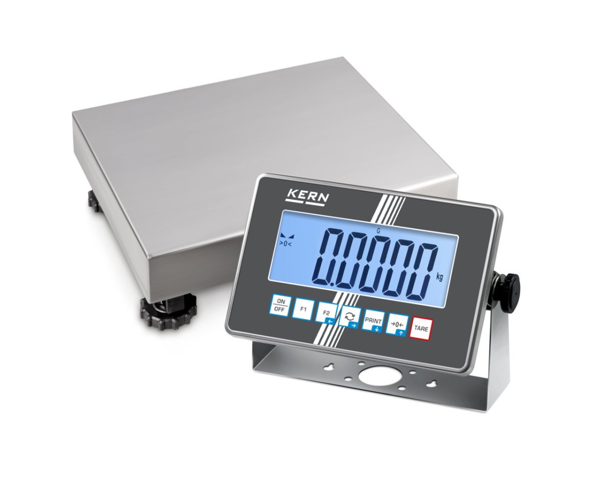 KERN & SOHN IXC 10K-4 IXC Platform Scale, 15 kg Capacity, 0.0005 kg Readability, IP68 Rated, LCD with Backlight, USB / Bluetooth - IXC 10K-4 - Weigh Platforms - KERN & SOHN - Weighcore
