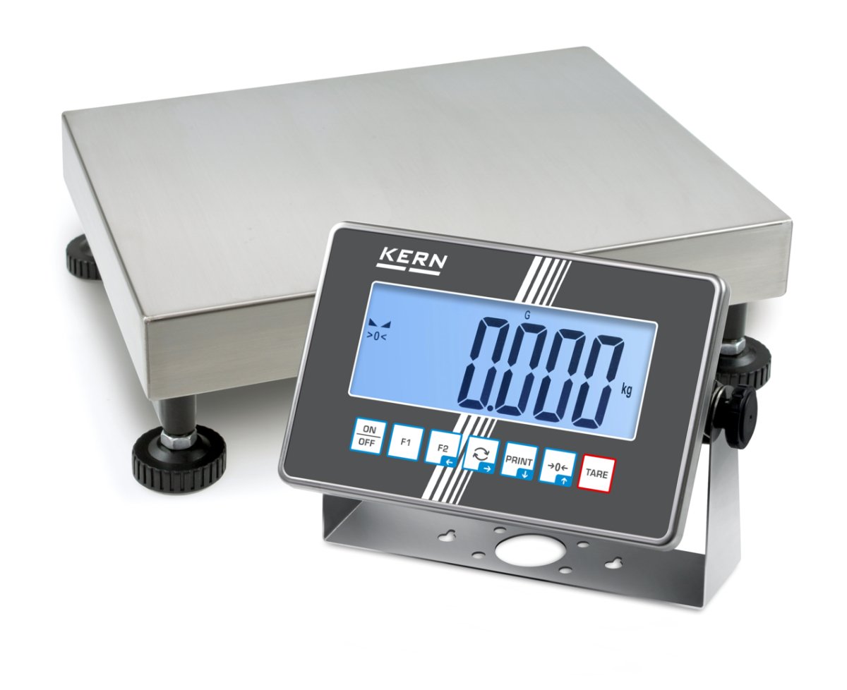 KERN & SOHN IXC 30K-3 IXC Platform Scale, 30 kg Capacity, 0.001 kg Readability, IP68 Rated, LCD with Backlight, USB / Bluetooth - IXC 30K-3 - Weigh Platforms - KERN & SOHN - Weighcore