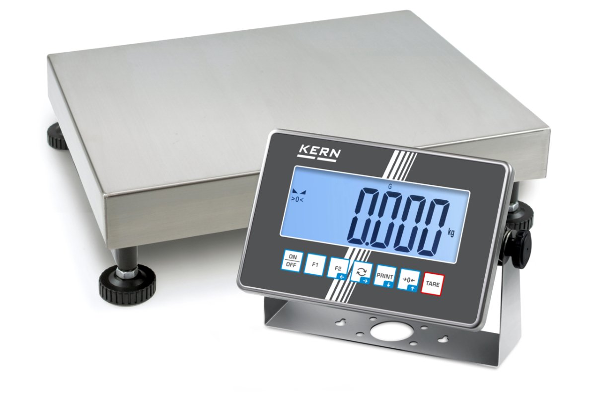 KERN & SOHN IXC 30K-3L IXC Platform Scale, 30 kg Capacity, 0.001 kg Readability, IP68 Rated, LCD with Backlight, USB / Bluetooth - IXC 30K-3L - Weigh Platforms - KERN & SOHN - Weighcore