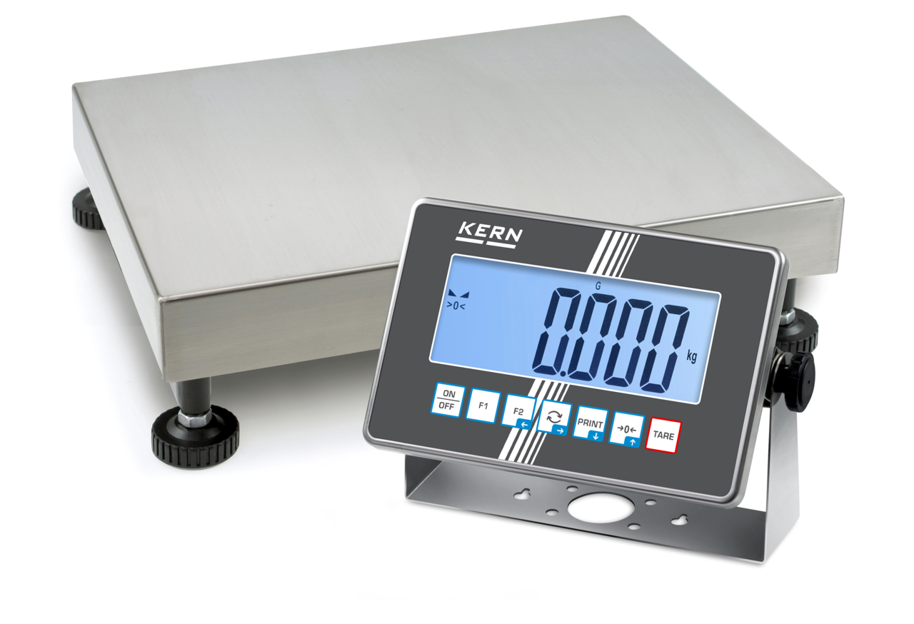 KERN & SOHN IXC 30K-3LM IXC Platform Scale, 30 kg Capacity, 0.01 kg Readability, IP68 Rated, RS-232 / USB