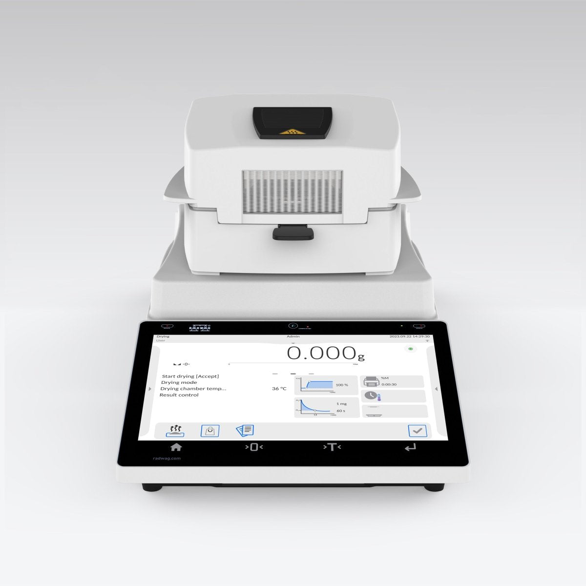 RADWAG MA 50.5Y MA 5Y Moisture Analyzer, 50g Capacity, 1mg Readability - MA505Y - Moisture Analyzers - Radwag - Weighcore