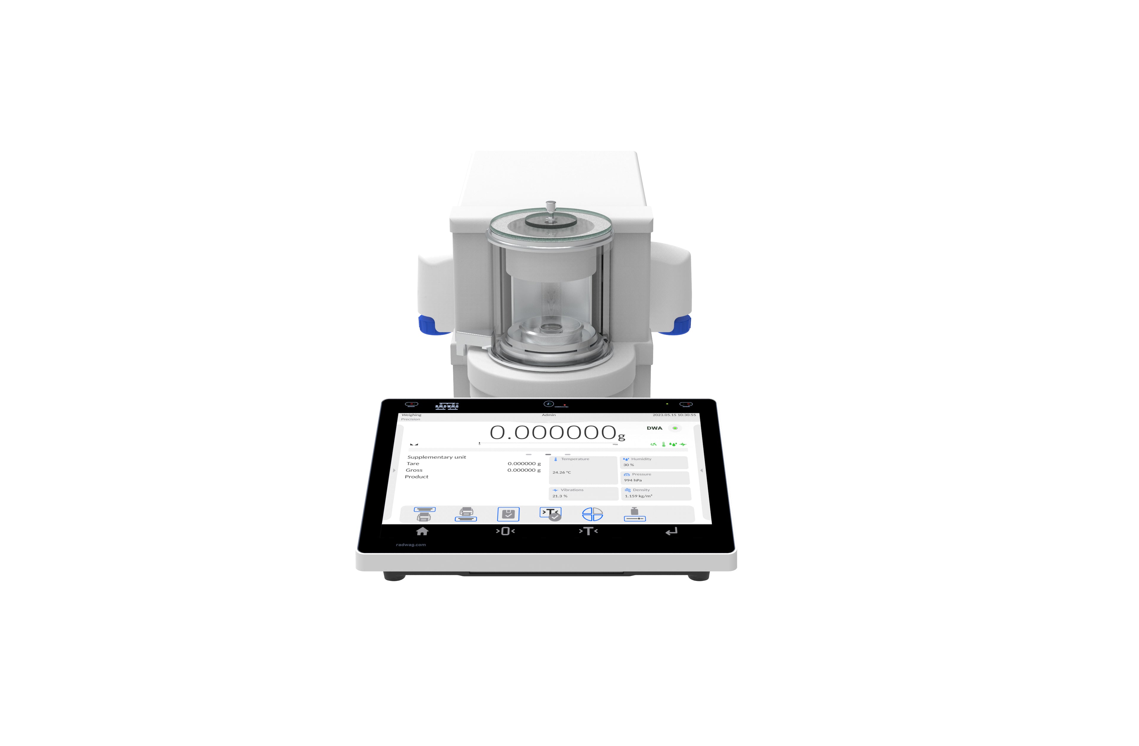 RADWAG MYA 21.5Y.P Microbalance, 21g Capacity, 1µg Readability, Internal Calibration, OIML Class I