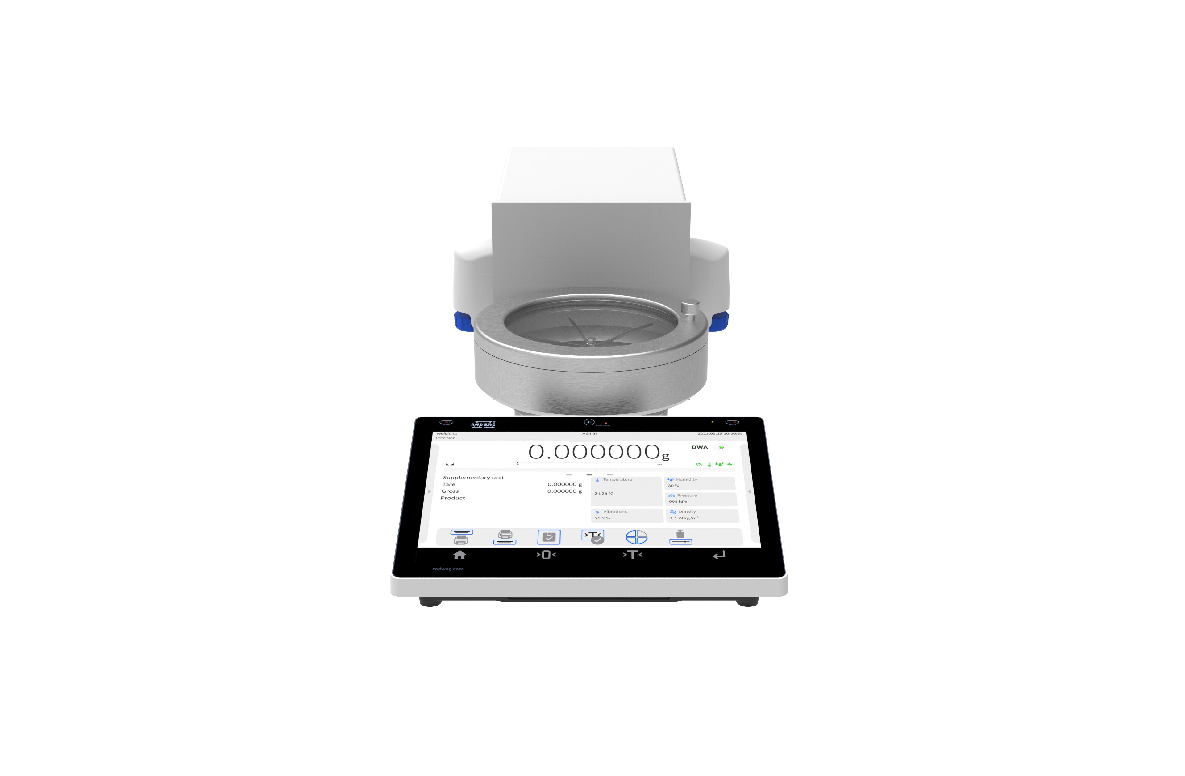 RADWAG MYA 5.5Y.F1 Microbalance, 5.1g Capacity, 1µg Readability, 21 CFR Part 11, Internal Calibration, OIML Class I