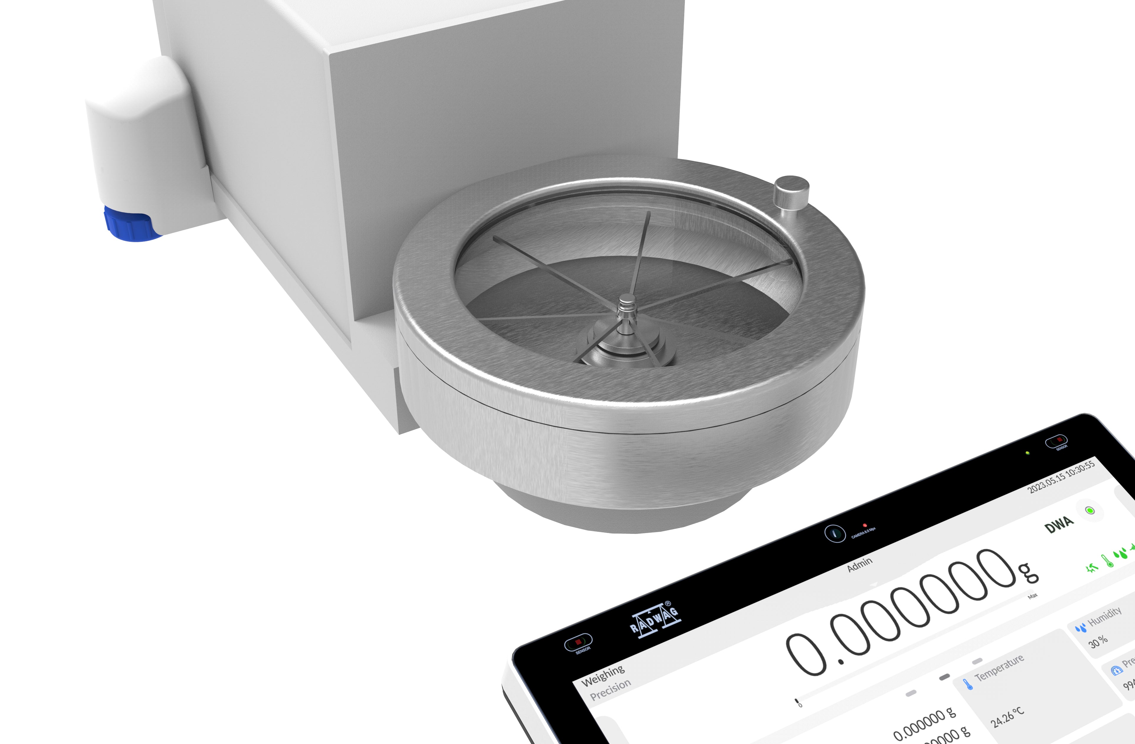 RADWAG MYA 5.5Y.F1 Microbalance, 5.1g Capacity, 1µg Readability, 21 CFR Part 11, Internal Calibration, OIML Class I