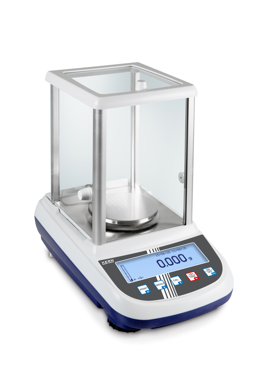 KERN & SOHN PLJ 2000-3A PLJ Precision Balance, 2100 g Capacity, 0.001 g Readability, Internal Calibration, LCD Graphic Display, RS-232