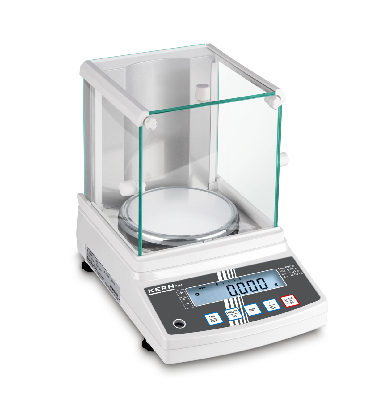 KERN & SOHN PNJ 600-3M PNJ Precision Balance, 620 g Capacity, 0.001 g Readability, Internal Calibration, RS-232