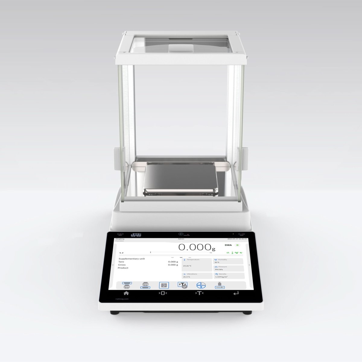 RADWAG PS 360.5Y PS 5Y Precision Balance, 360g Capacity, 1mg Readability, 21 CFR Part 11, Internal Calibration - PS3605Y - Precision Balances - Radwag - Weighcore