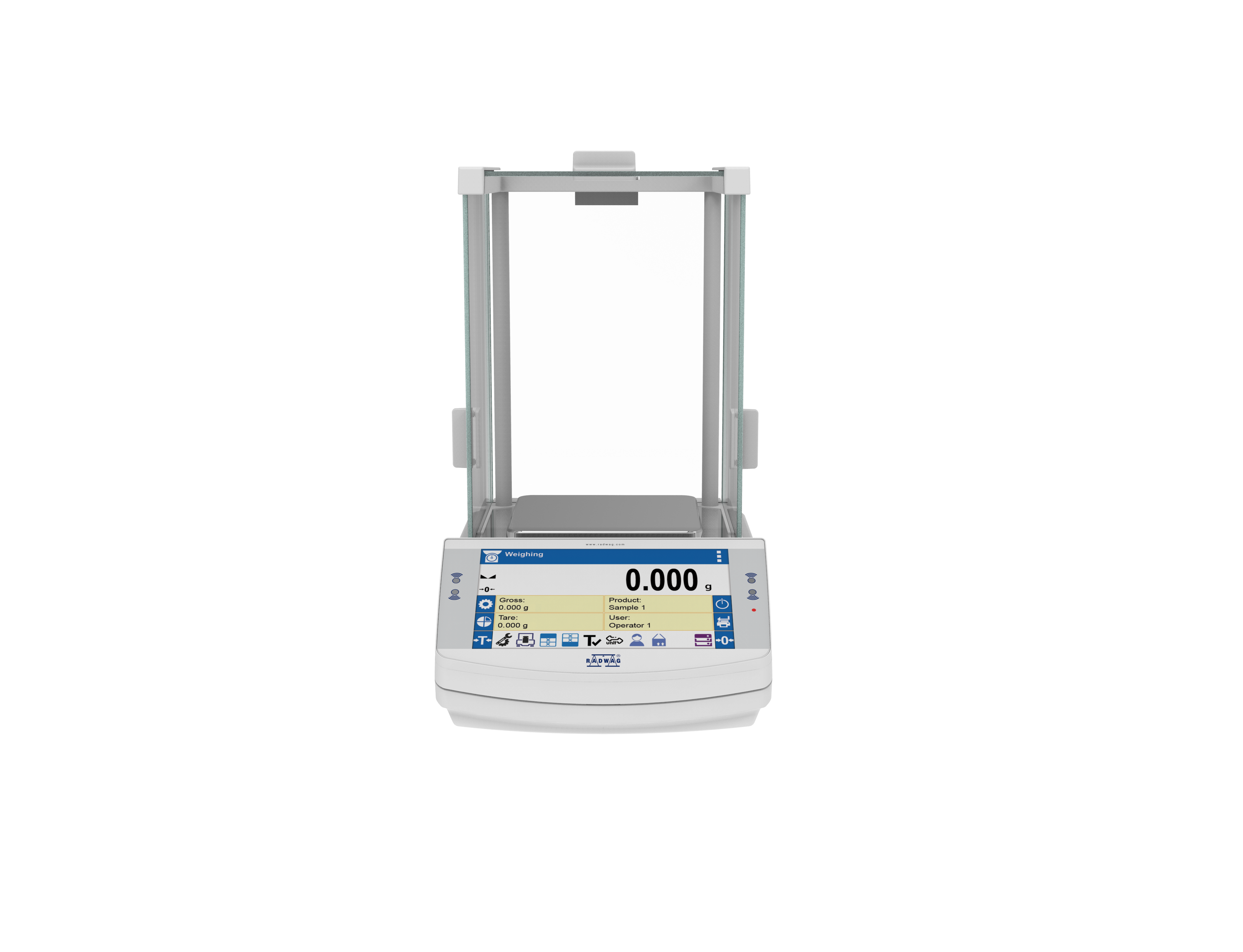 RADWAG PS X7 PS 600.X7 Precision Balance, 600g Capacity, 1mg Readability, Internal Calibration, OIML Class II