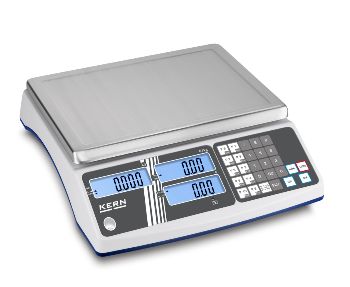 KERN & SOHN RIB 10K-3M RIB Price Computing Scale, 15 kg Capacity, 0.005 kg Readability, IP65 Rated - RIB 10K-3M - Price Computing Scales - KERN & SOHN - Weighcore