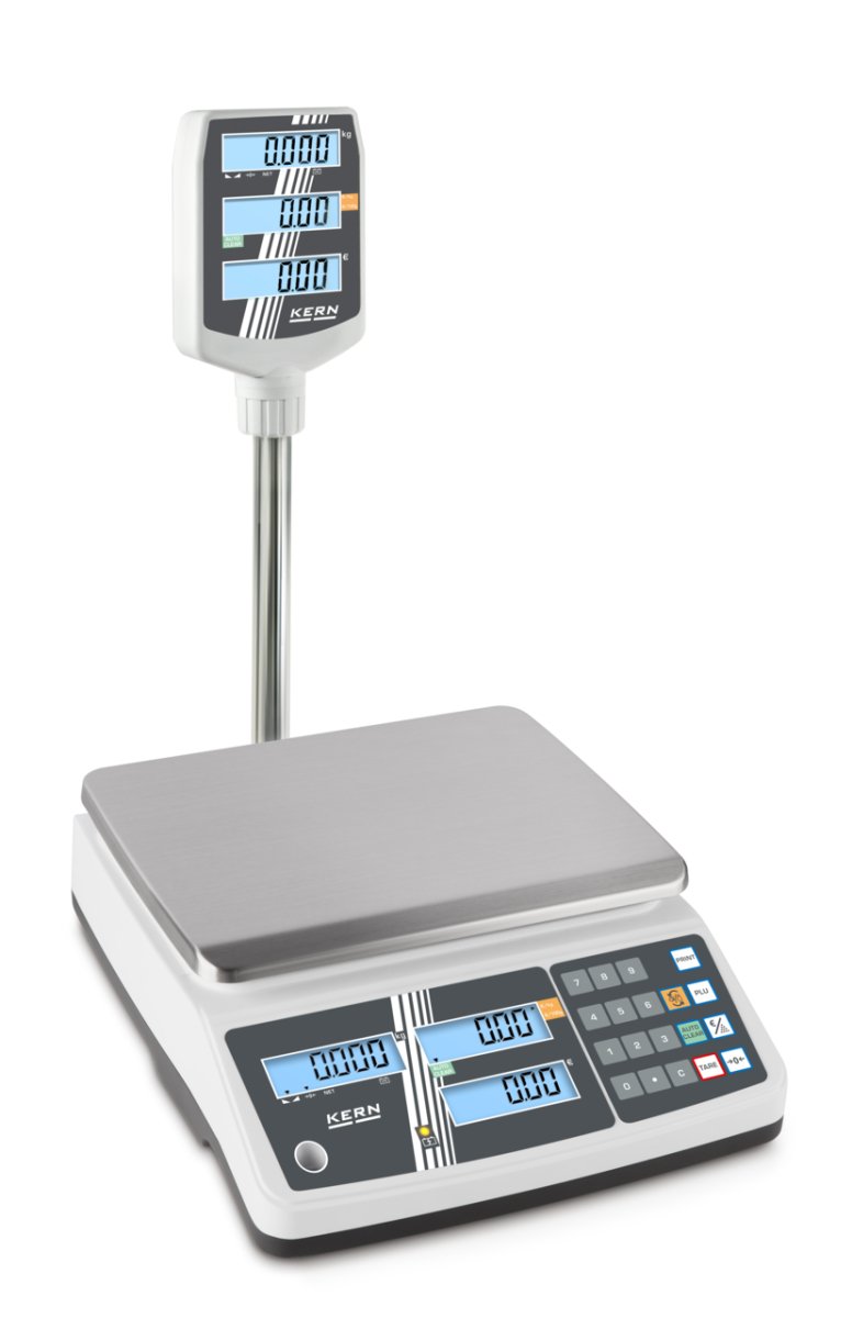 KERN & SOHN RPB 15K2DHM RPB Price Computing Scale, 15 kg Capacity, 0.005 kg Readability, RS-232 - RPB 15K2DHM - Price Computing Scales - KERN & SOHN - Weighcore