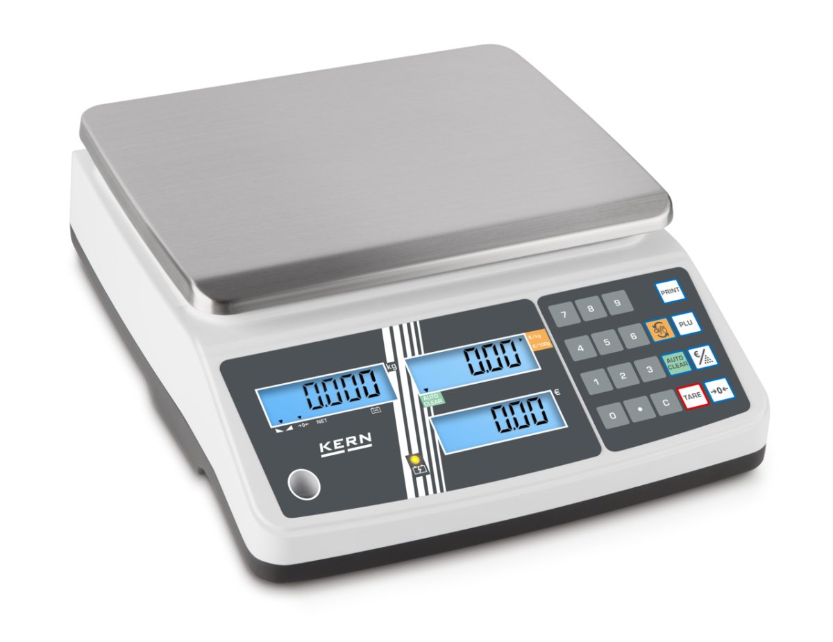 KERN & SOHN RPB 3K3DM RPB Price Computing Scale, 3000 g Capacity, 1 g Readability, RS-232 - RPB 3K3DM - Price Computing Scales - KERN & SOHN - Weighcore