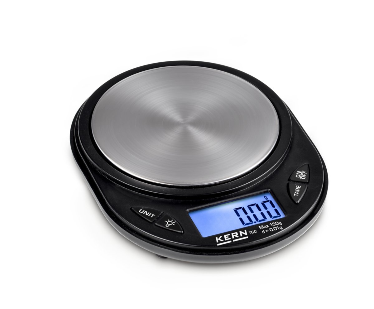 KERN & SOHN TGC 150-2S05 TGC Portable Pocket Balance, 150 g Capacity, 0.01 g Readability - TGC 150-2S05 - Portable Balances - KERN & SOHN - Weighcore