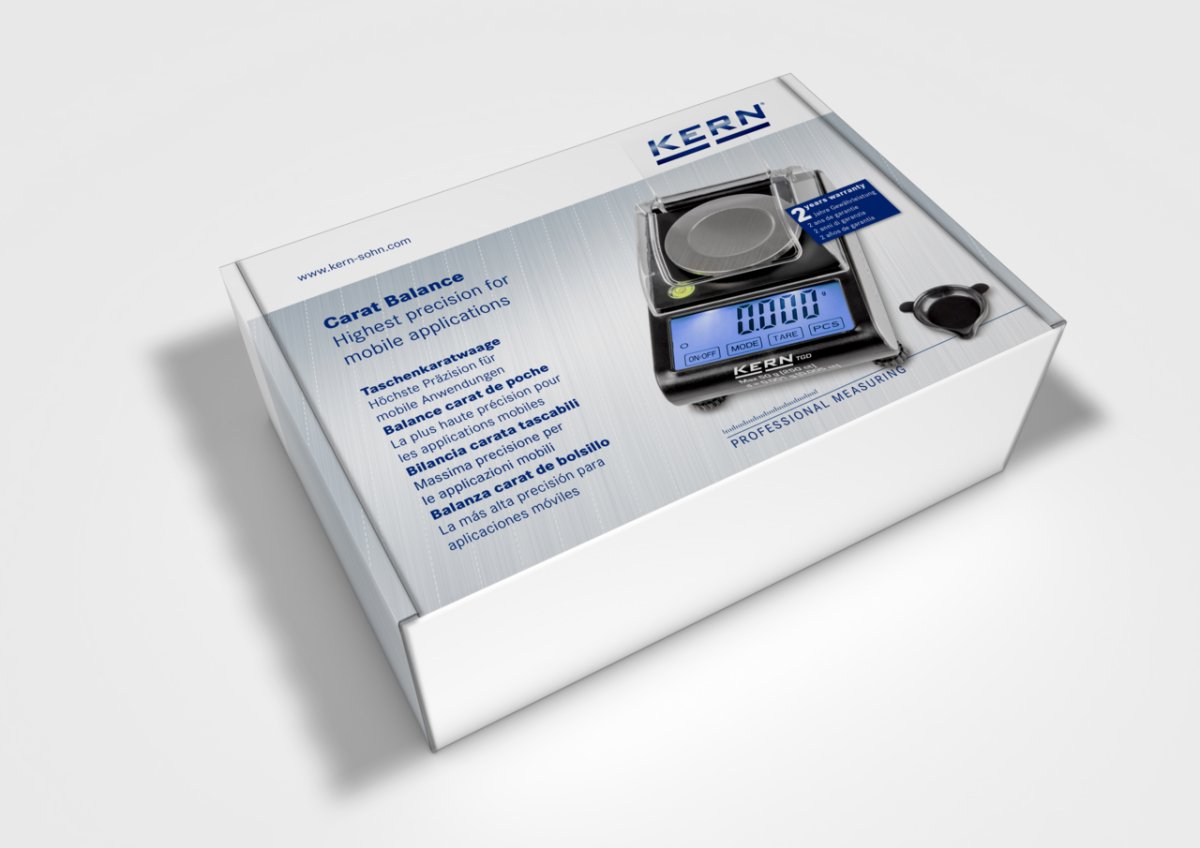KERN & SOHN TGD 50-3CS05 TGD Portable Pocket Balance, 50 g Capacity, 0.001 g Readability, LCD Touch Display - TGD 50-3CS05 - Portable Balances - KERN & SOHN - Weighcore