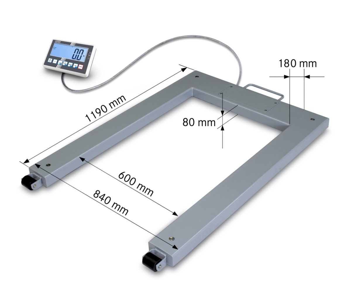 KERN & SOHN UFC 600K-1M UFC Pallet Scale, 600 kg Capacity, 0.2 kg Readability, IP67 Rated, RS-232 / USB - UFC 600K-1M - Pallet Scales - KERN & SOHN - Weighcore