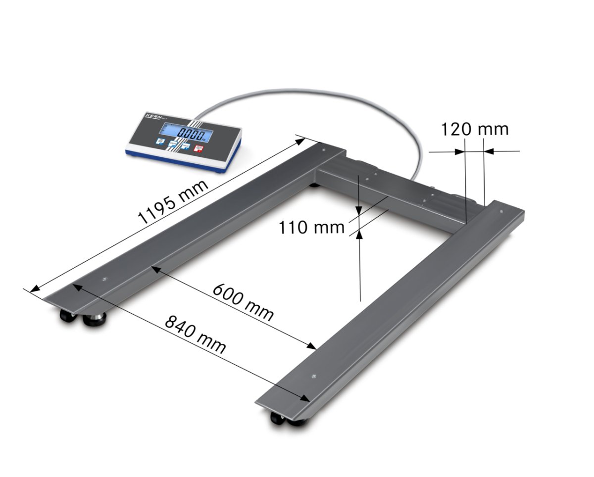 KERN & SOHN UIB 600K-1 UIB Pallet Scale, 600 kg Capacity, 0.2 kg Readability, IP67 Rated - UIB 600K-1 - Pallet Scales - KERN & SOHN - Weighcore