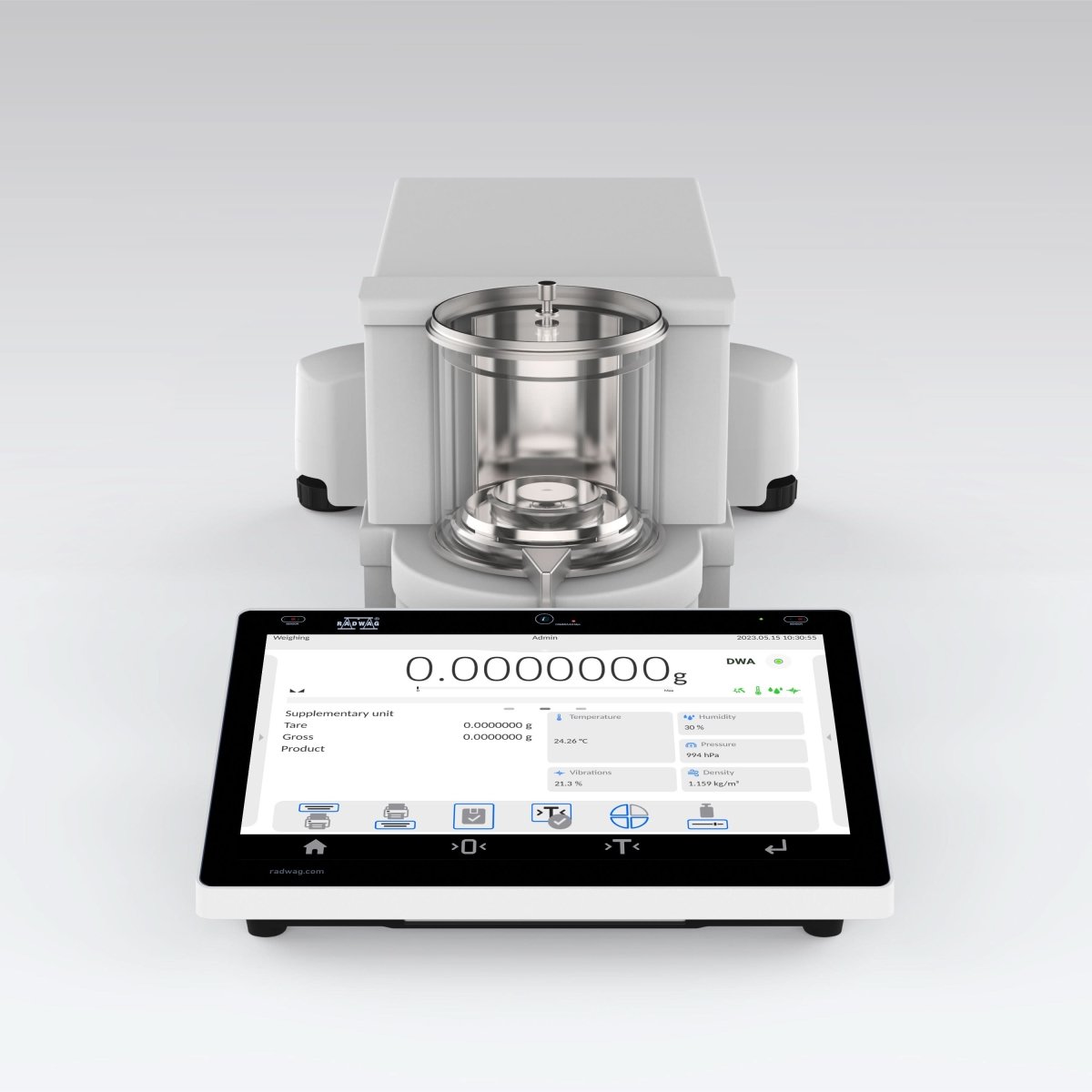 RADWAG UYA 2.5Y UYA 5Y Ultra - Microbalance, 2.1g Capacity, 0.1µg Readability, Internal Calibration, OIML Class I - UYA25Y - Ultra - Microbalances - Radwag - Weighcore