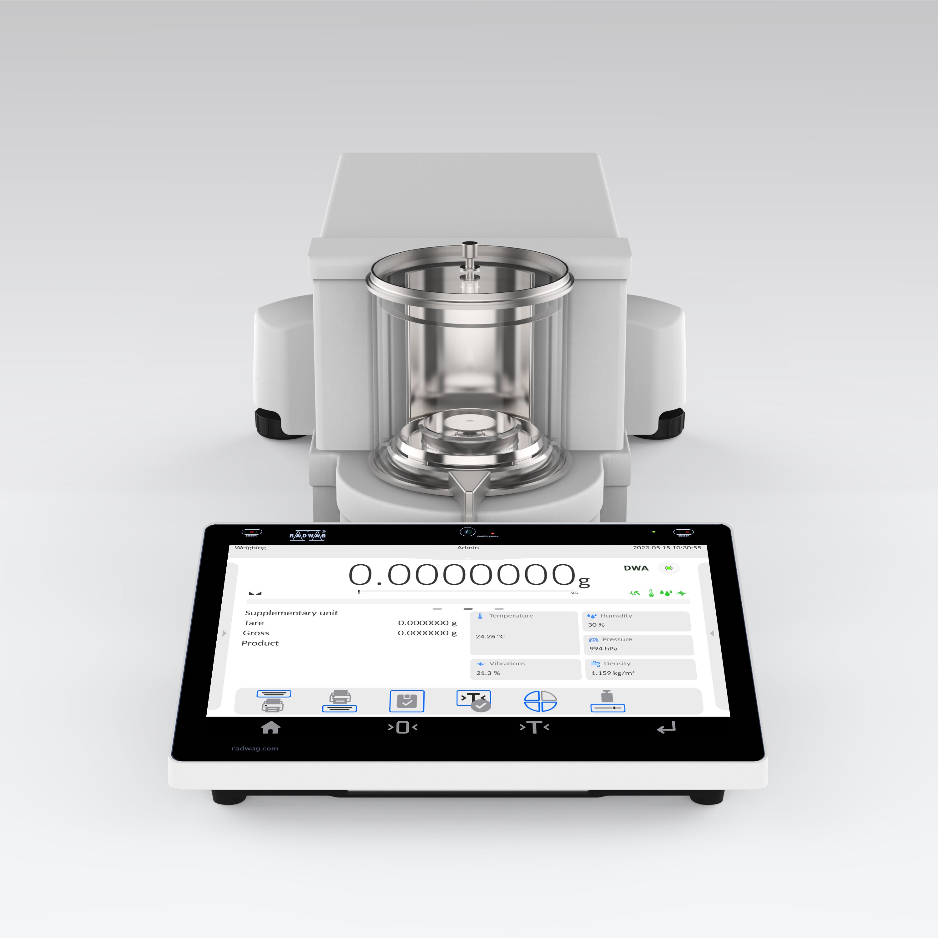 RADWAG UYA 2.5Y UYA 5Y Ultra-Microbalance, 2.1g Capacity, 0.1µg Readability, Internal Calibration, OIML Class I