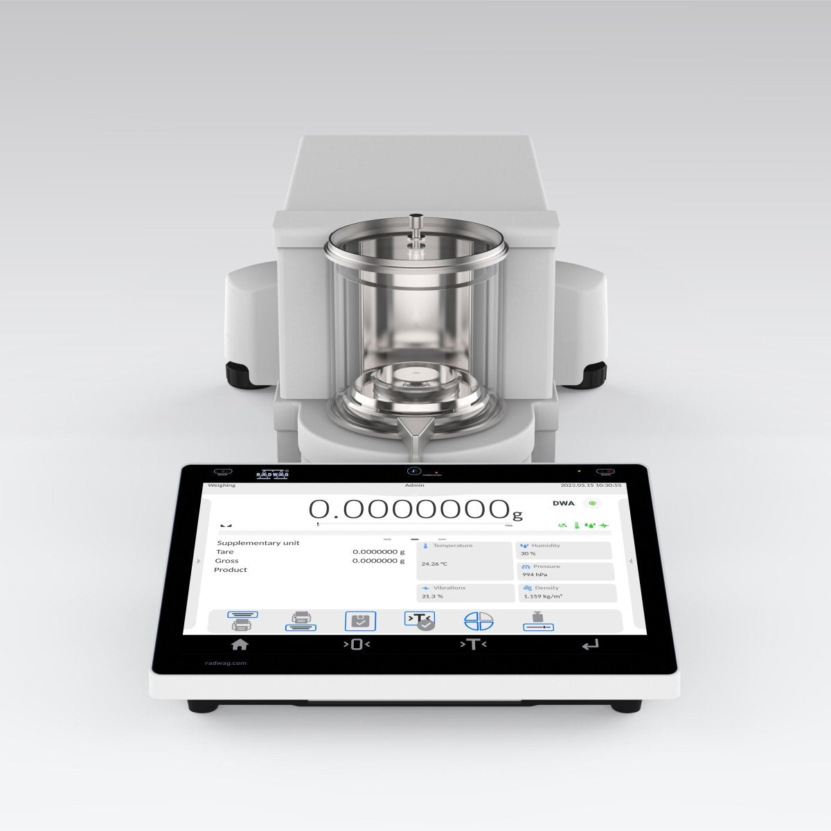 RADWAG UYA 6.5Y UYA 5Y Ultra-Microbalance, 6.1g Capacity, 0.1µg Readability, Internal Calibration, OIML Class I - UYA65Y - Ultra-Microbalances - Radwag - Weighcore