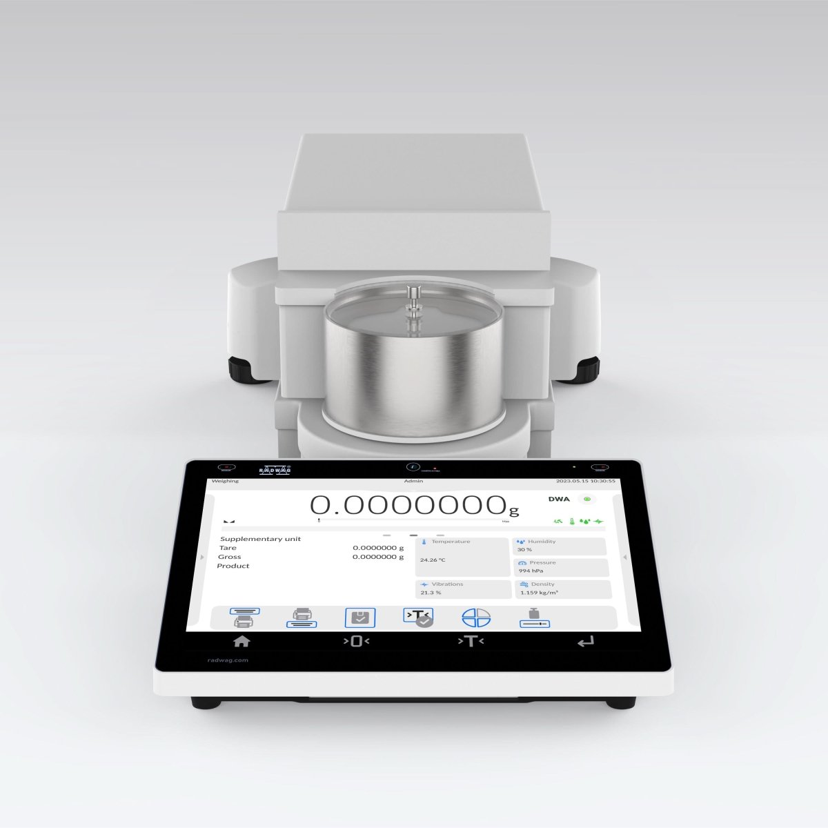 RADWAG UYA 2.5Y.F Ultra - Microbalance for Filters, 2.1g Capacity, 0.1µg Readability, 21 CFR Part 11, Internal Calibration, OIML Class I - UYA25YF - Ultra - Microbalances - Radwag - Weighcore
