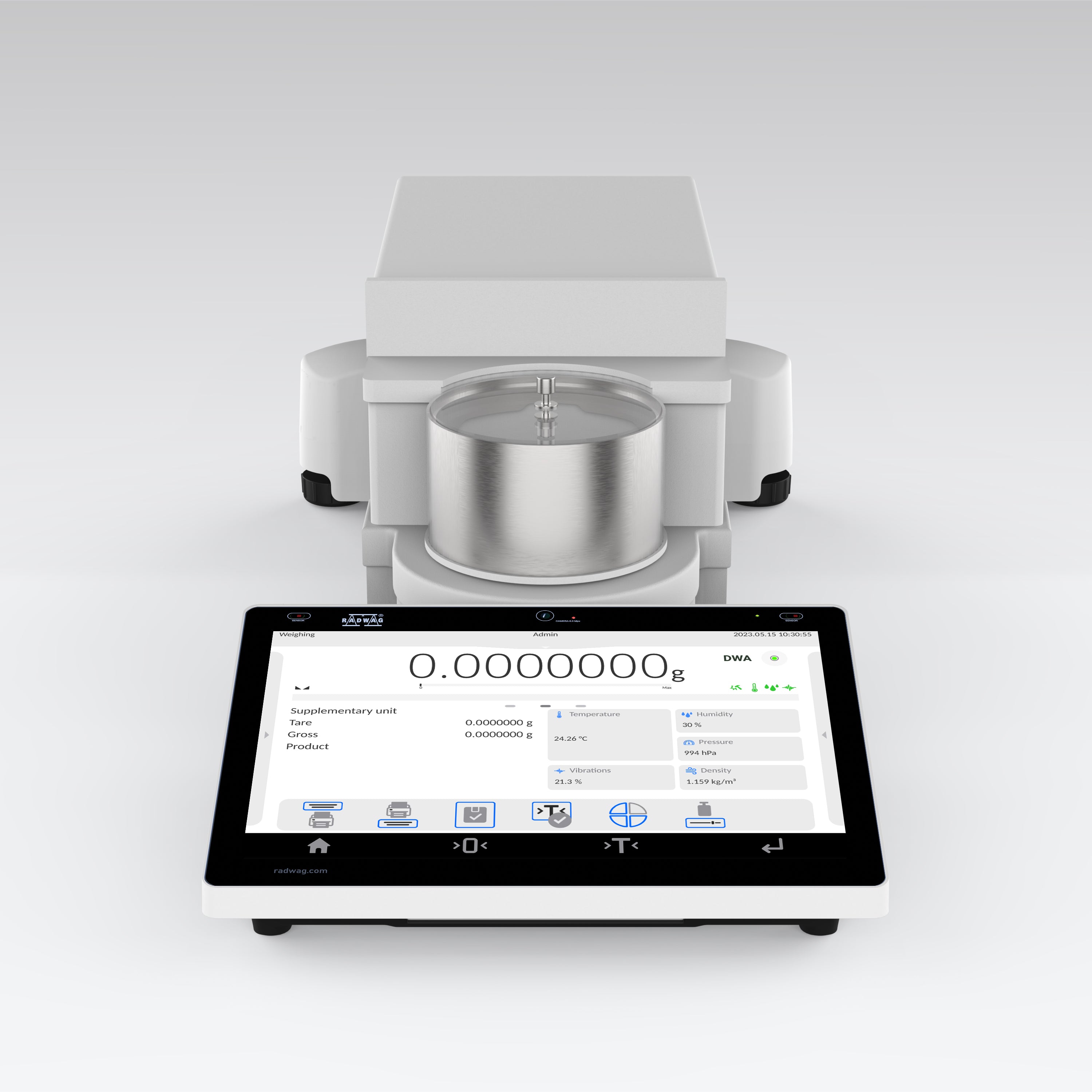 RADWAG UYA 2.5Y.F Ultra-Microbalance for Filters, 2.1g Capacity, 0.1µg Readability, 21 CFR Part 11, Internal Calibration, OIML Class I