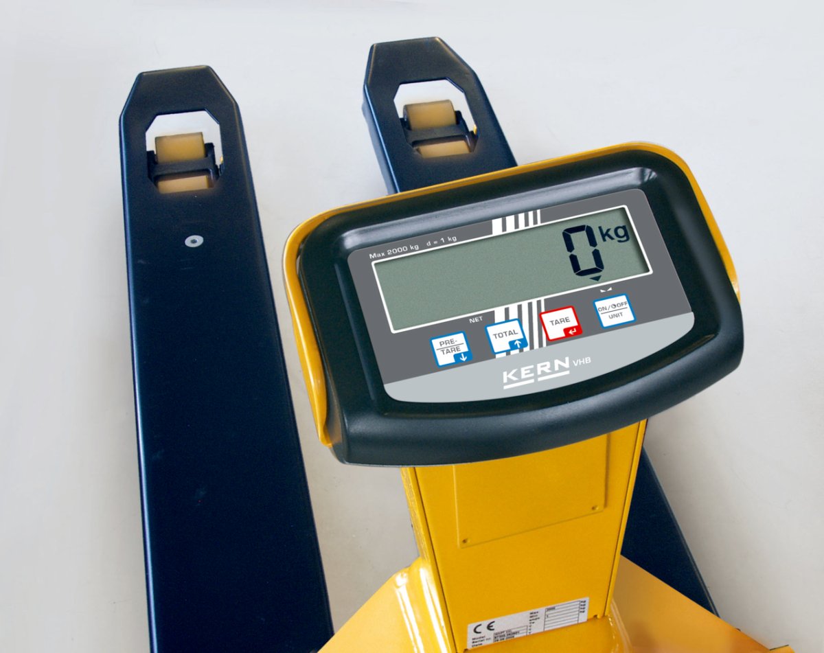 KERN & SOHN VHB 2T1 VHB Pallet Truck Scale, 2000 kg Capacity, 1 kg Readability, IP65 Rated - VHB 2T1 - Pallet Scales - KERN & SOHN - Weighcore