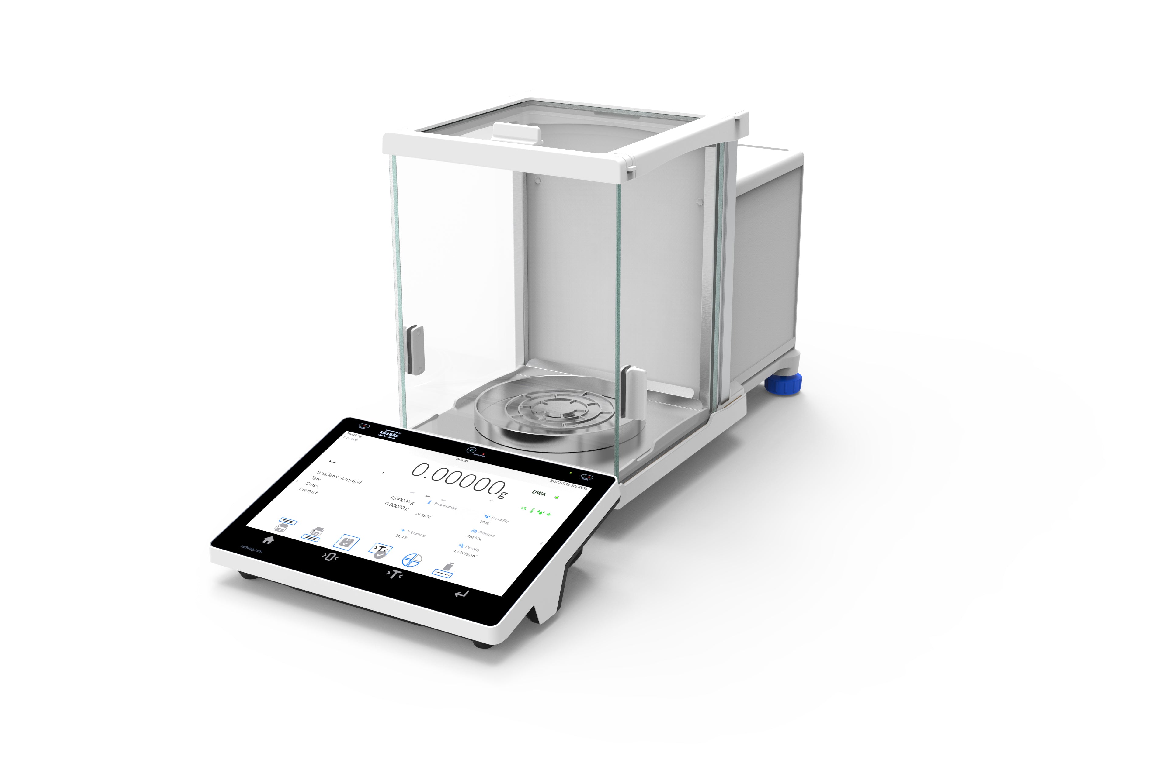 RADWAG XA 82/220.5Y XA 5Y Analytical Balance, 82/220g Capacity, 0.01/0.1mg Readability, 21 CFR Part 11, Internal Calibration, OIML Class I