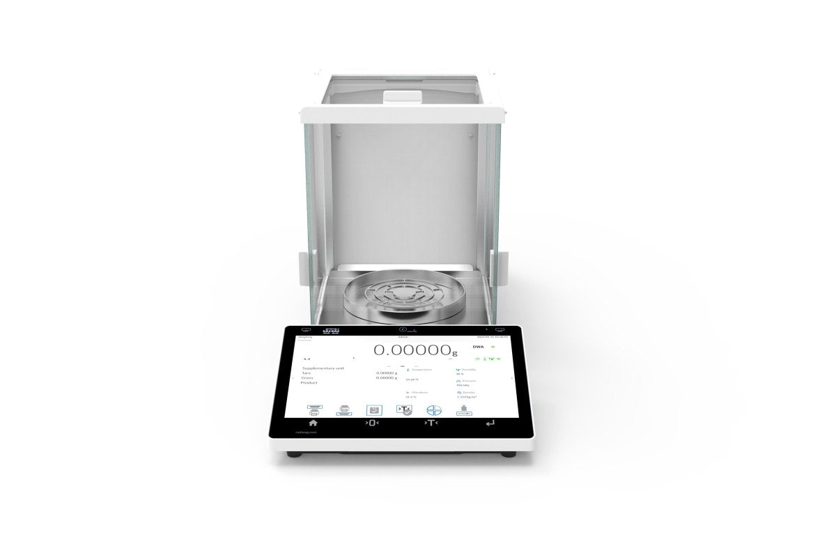 RADWAG XA 82/220.5Y XA 5Y Analytical Balance, 82/220g Capacity, 0.01/0.1mg Readability, 21 CFR Part 11, Internal Calibration, OIML Class I - XA822205Y - Analytical Balances - Radwag - Weighcore