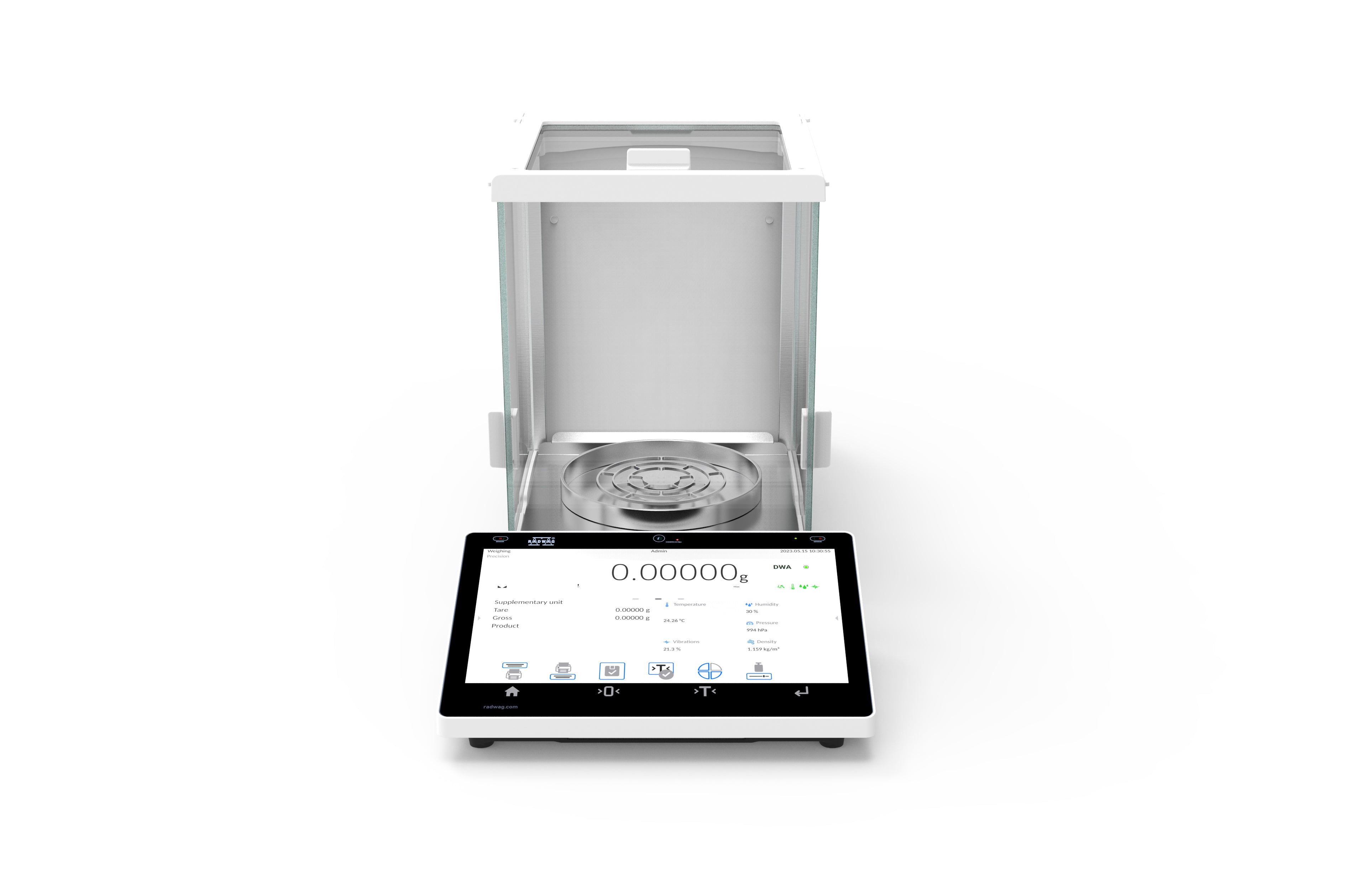 RADWAG XA 82/220.5Y XA 5Y Analytical Balance, 82/220g Capacity, 0.01/0.1mg Readability, 21 CFR Part 11, Internal Calibration, OIML Class I