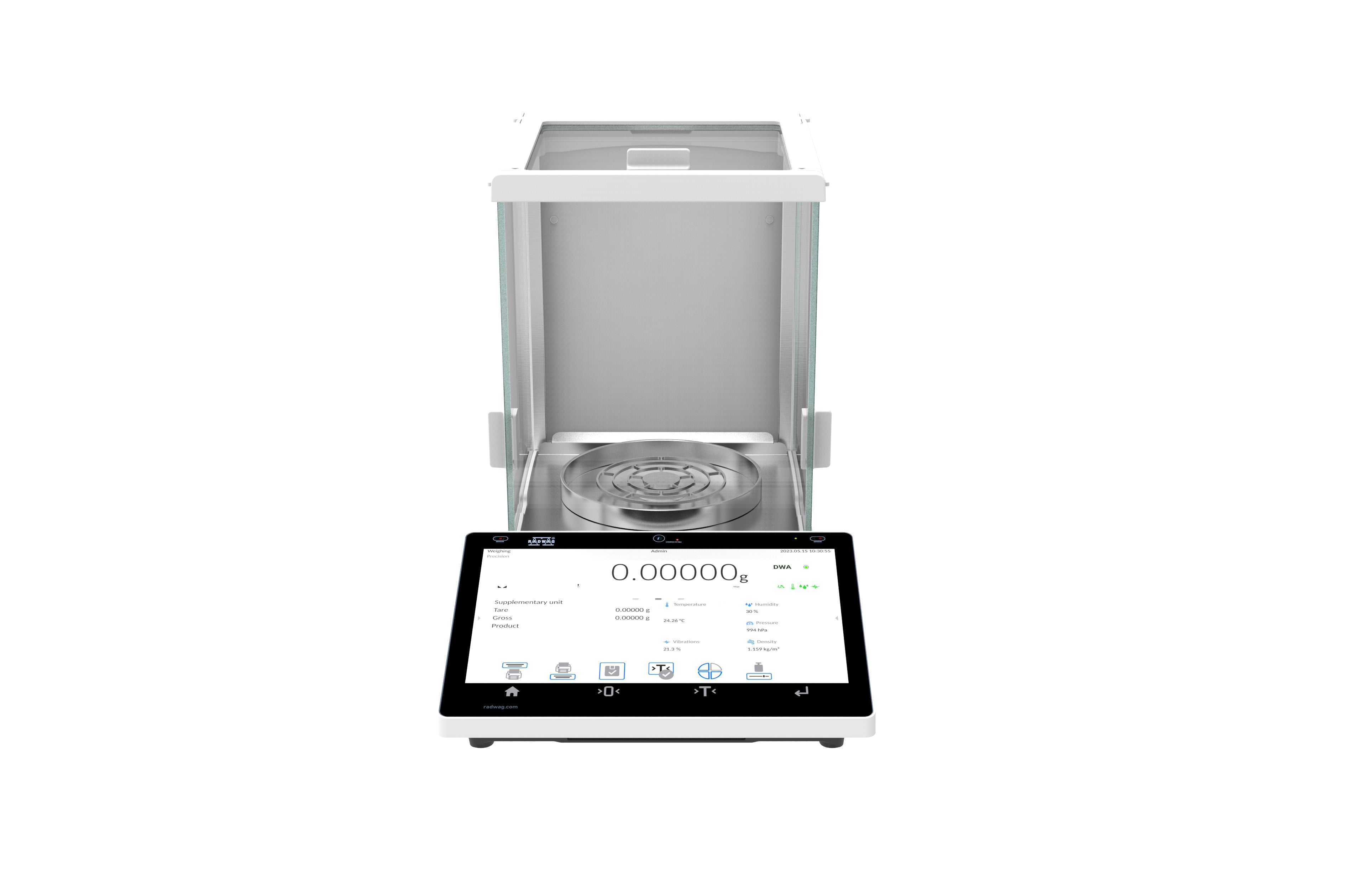 RADWAG XA 120/250.5Y XA 5Y Analytical Balance, 120/250g Capacity, 0.01/0.1mg Readability, 21 CFR Part 11, Internal Calibration, OIML Class I
