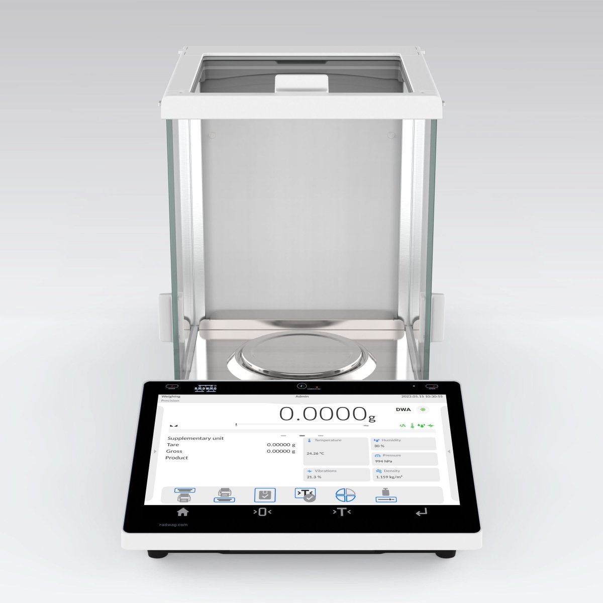RADWAG XA 52.5Y XA 5Y Analytical Balance, 52g Capacity, 0.01mg Readability, 21 CFR Part 11, Internal Calibration, OIML Class I - XA525Y - Analytical Balances - Radwag - Weighcore