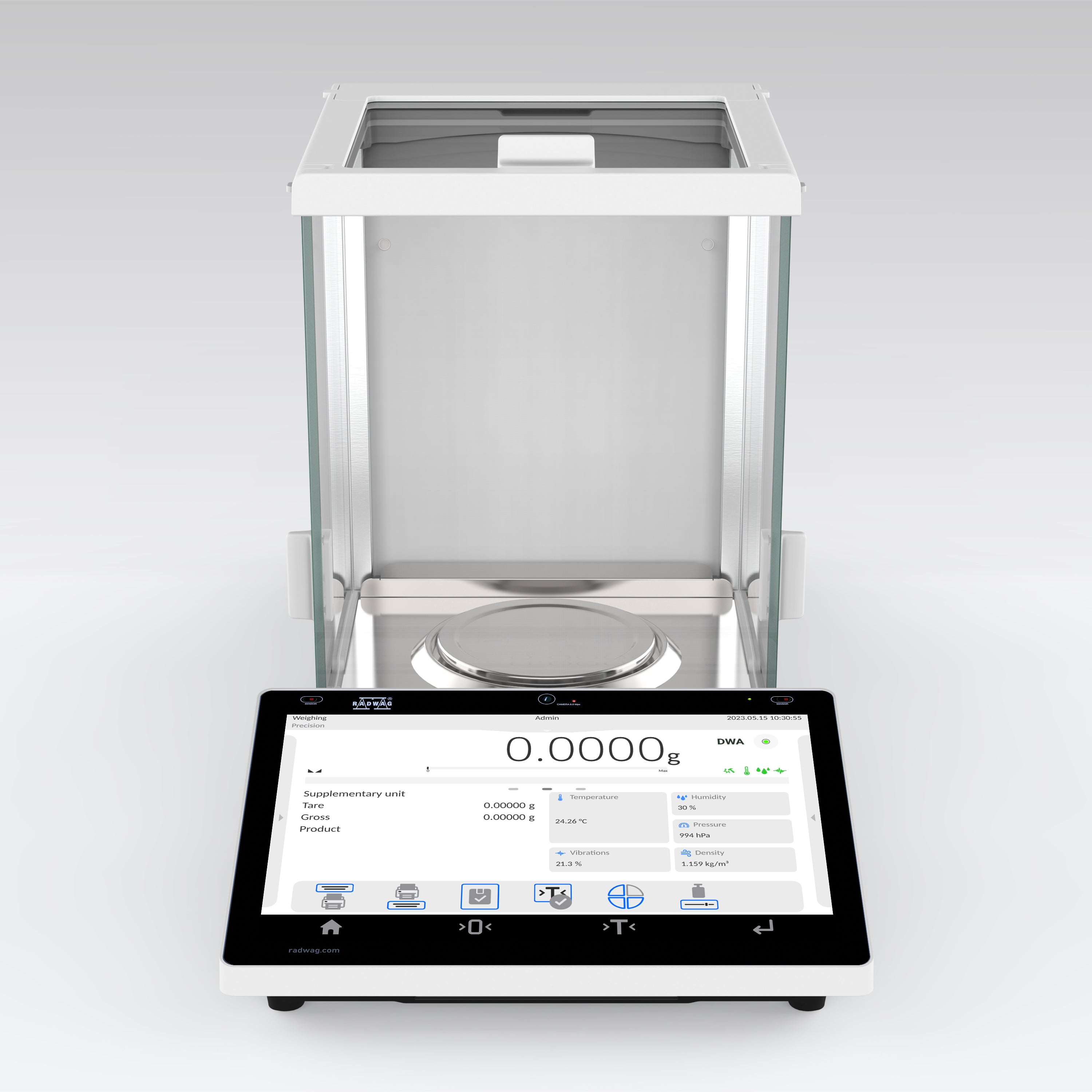 RADWAG XA 52.5Y XA 5Y Analytical Balance, 52g Capacity, 0.01mg Readability, 21 CFR Part 11, Internal Calibration, OIML Class I