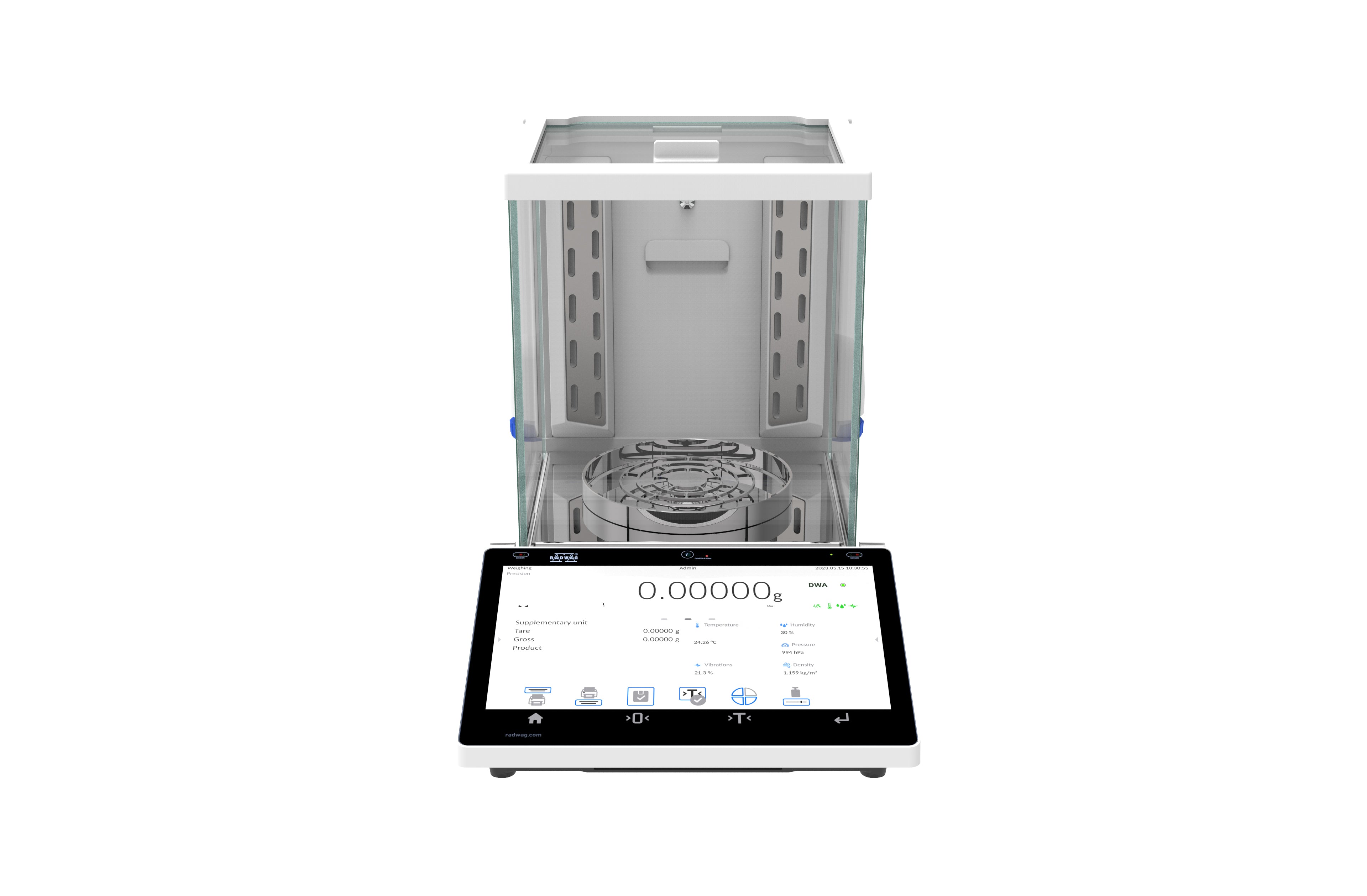RADWAG XA 210.5Y.A XA 5Y.A Analytical Balance, 210g Capacity, 0.01mg Readability, Internal Calibration, OIML Class I