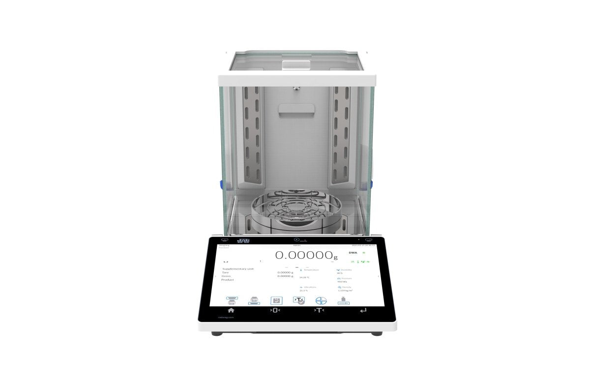 RADWAG XA 120/250.5Y.A XA 5Y.A Analytical Balance, 120/250g Capacity, 0.01/0.1mg Readability, Internal Calibration, OIML Class I - XA1202505YA - Analytical Balances - Radwag - Weighcore