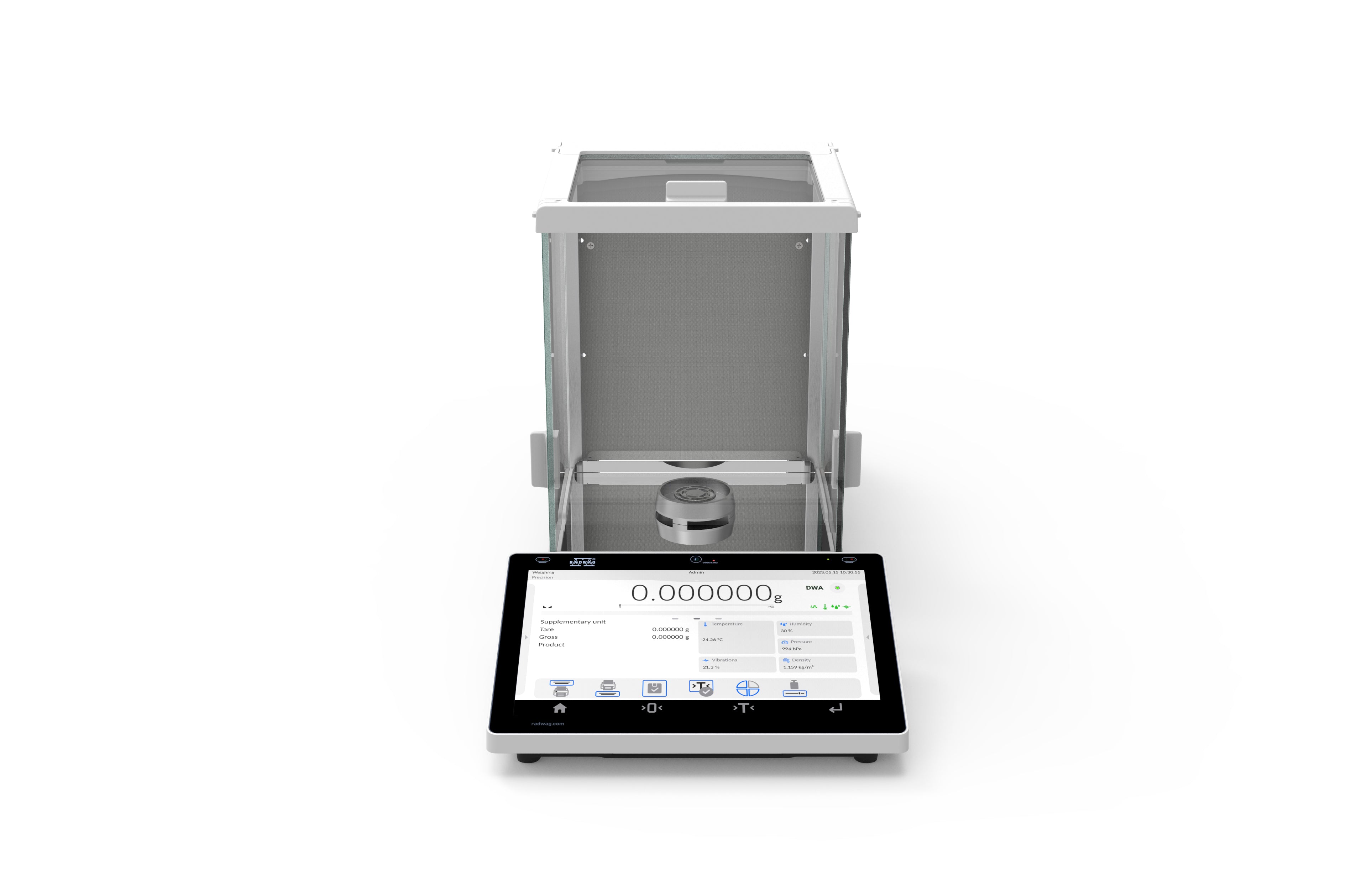 RADWAG XA 21/52.5Y.M XA 5Y.M Microbalance, 21/52g Capacity, 1/5µg Readability, 21 CFR Part 11, Internal Calibration, OIML Class I