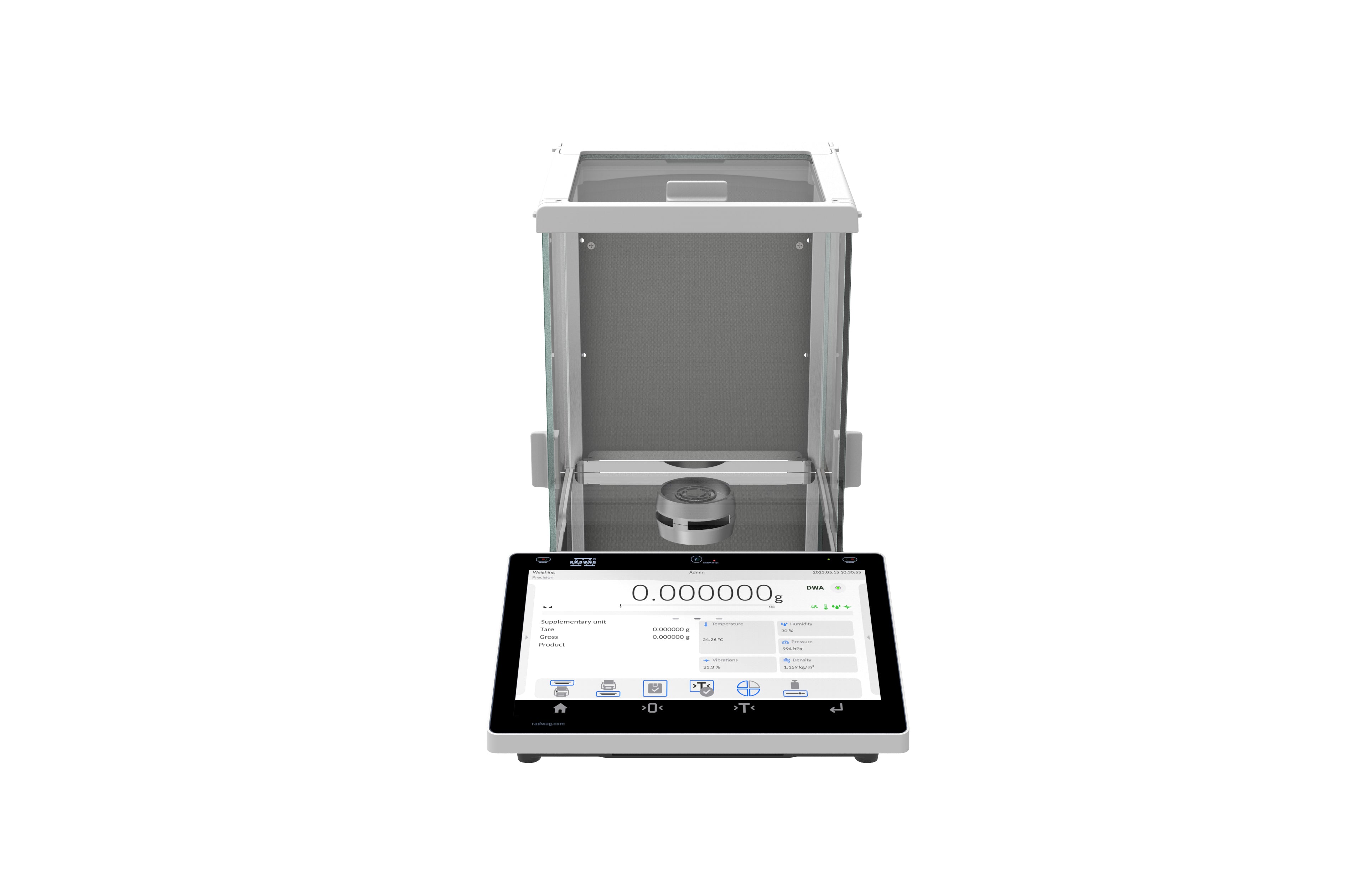 RADWAG XA 53.5Y.M XA 5Y.M Microbalance, 53g Capacity, 1µg Readability, 21 CFR Part 11, Internal Calibration, OIML Class I