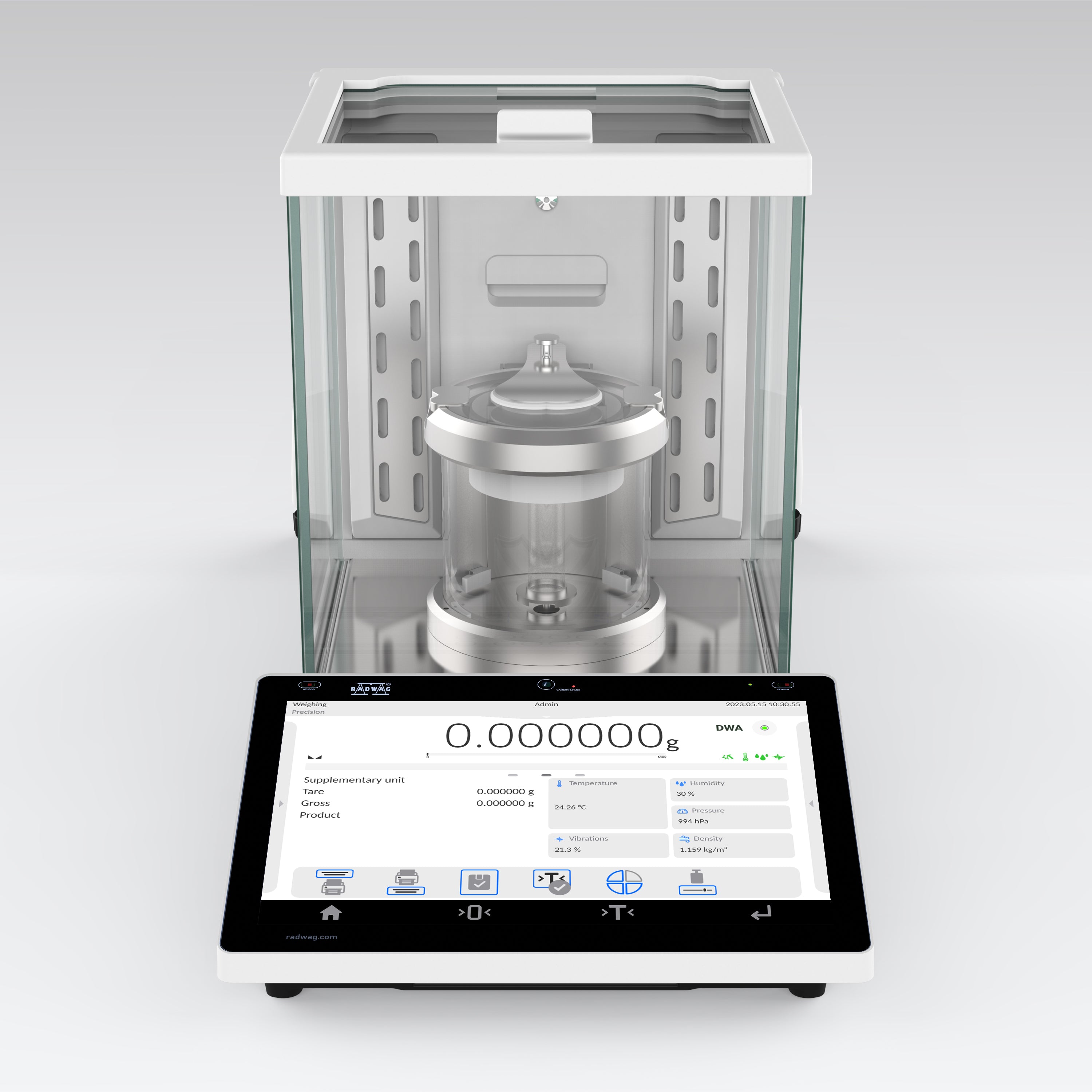 RADWAG XA 52.5Y.M.A.P XA 5Y.M.A.P Microbalance, 52g Capacity, 5µg Readability, Internal Calibration, OIML Class I