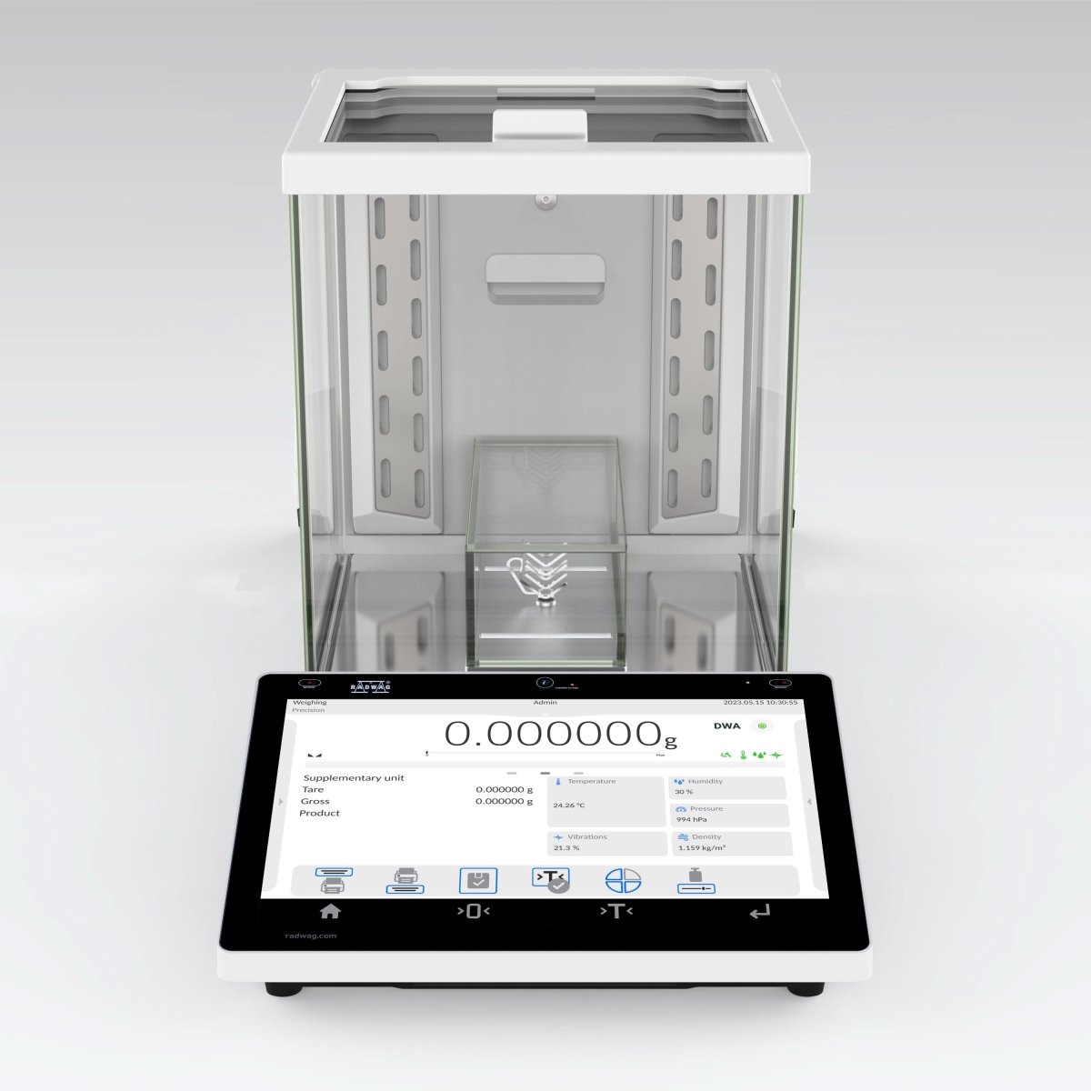 RADWAG XA 6.5Y.M.A.S Microbalance, 6.1g Capacity, 1µg Readability, Internal Calibration, OIML Class I - XA65YMAS - Microbalances - Radwag - Weighcore