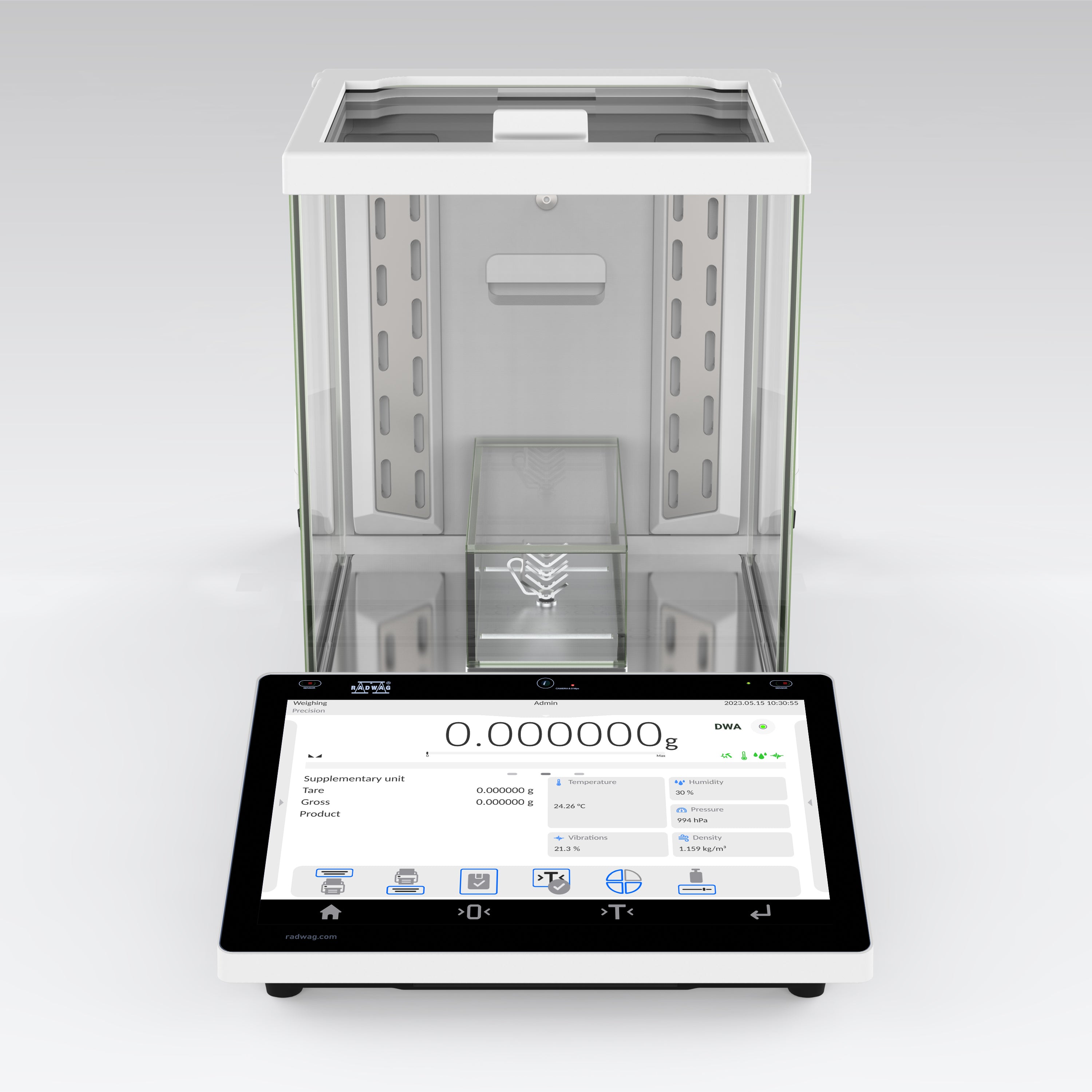 RADWAG XA 6.5Y.M.A.S Microbalance, 6.1g Capacity, 1µg Readability, Internal Calibration, OIML Class I