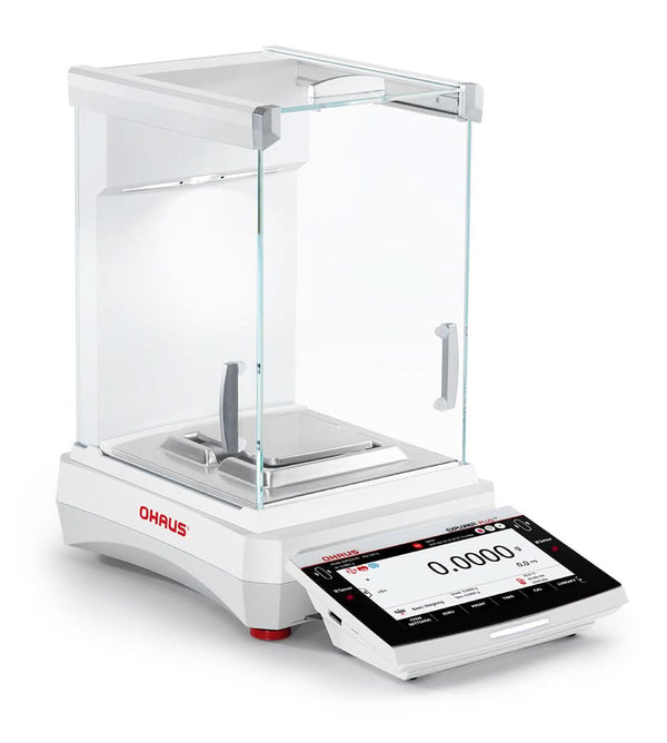 OHAUS EXP124/AD Explorer EXP Analytical Balance, 120 g Capacity, 0.1 mg Readability, AutoCal, Touchscreen
