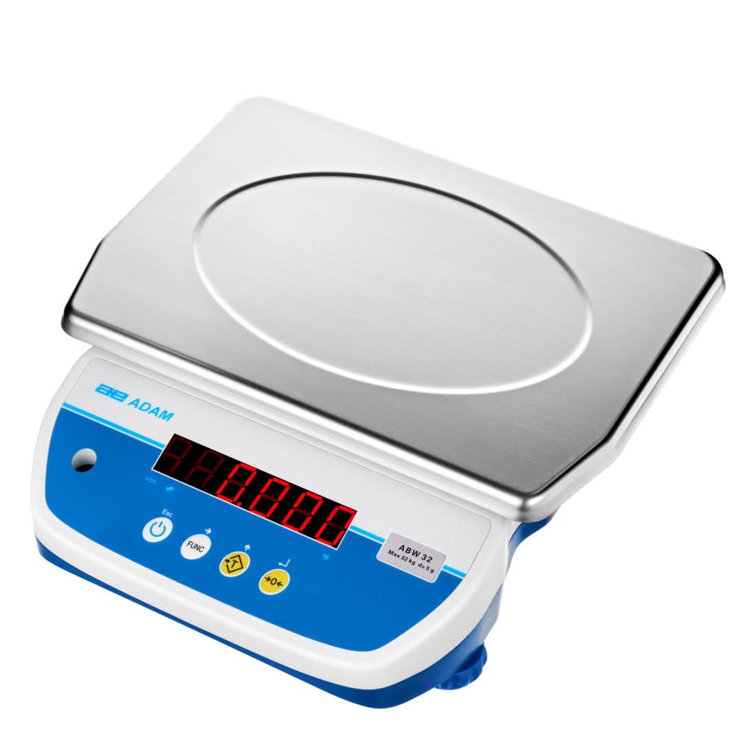 Adam Equipment ABW 32 Aqua Washdown Scale, 32 kg Capacity, 5 g Readability, NSF - 1030014615 - Washdown Scales - Adam Equipment - Weighcore