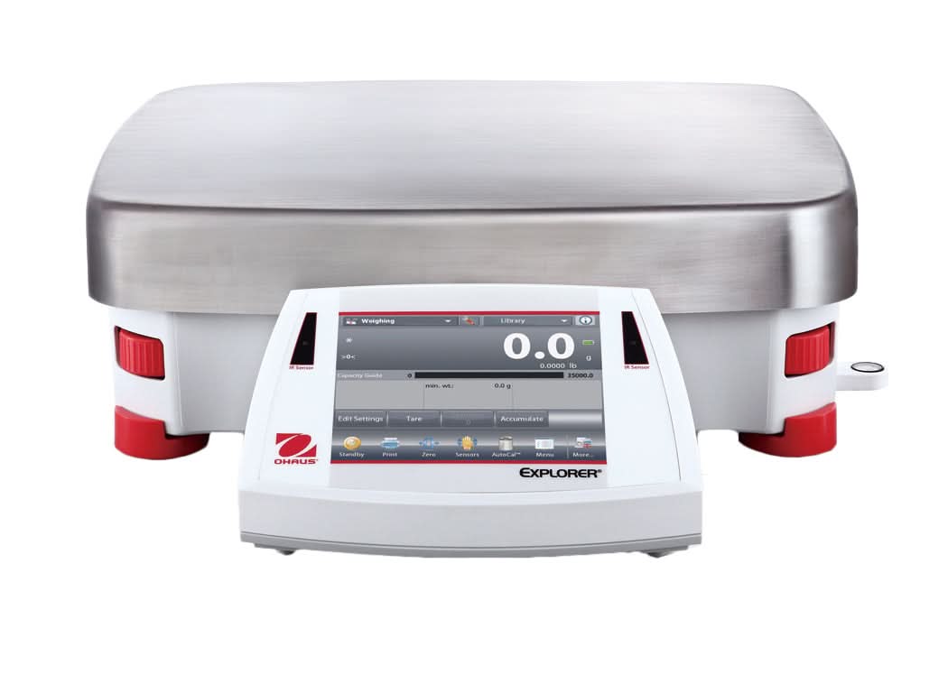 OHAUS EX35001N Explorer High Capacity Precision Balance, 35,000g, 0.1g Readability, AutoCal, NTEP Certified - EX35001N - High Capacity Scales - Ohaus - Weighcore