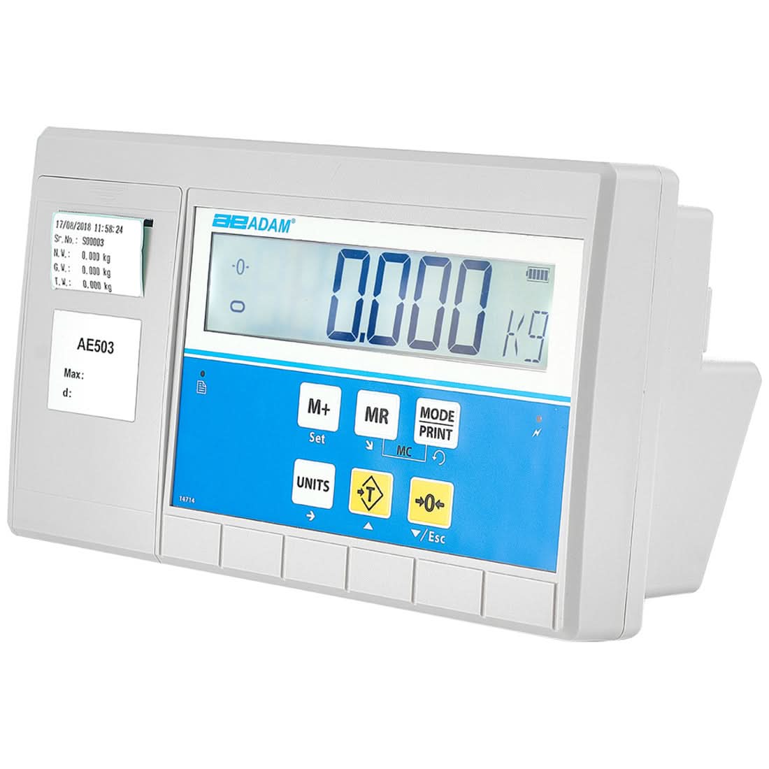 Adam Equipment AE 503 Label - Printing Indicator, RS - 232, USB, Rechargeable Battery - AE 503 - Weight Indicators - Adam Equipment - Weighcore
