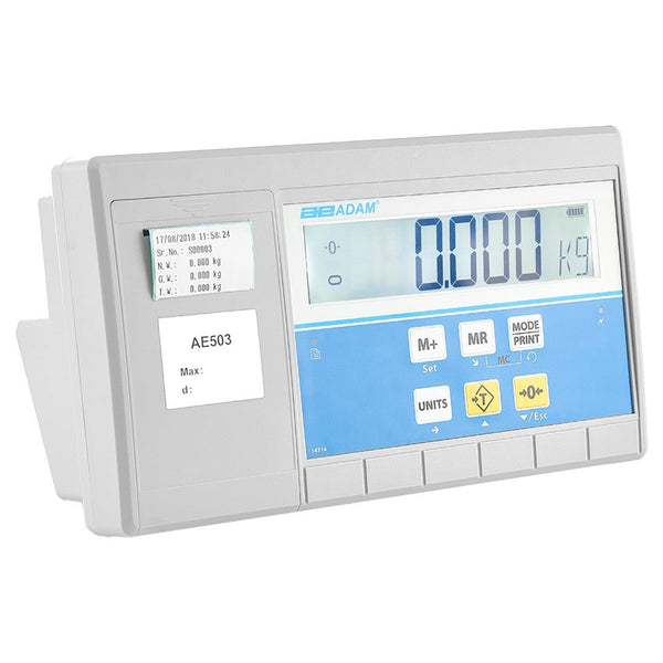 Adam Equipment AE 503 Label-Printing Indicator, RS-232, USB, Rechargeable Battery
